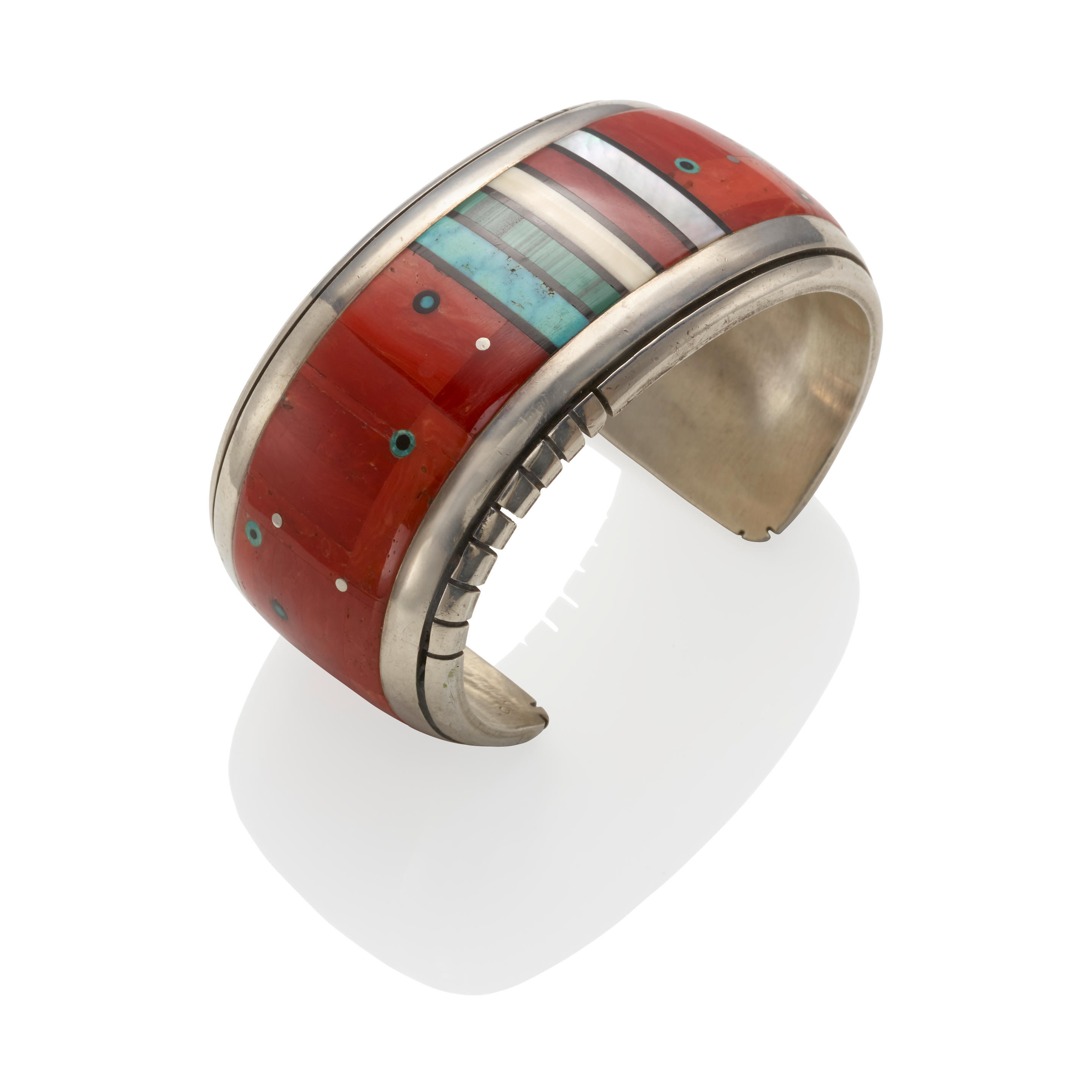 Appraisal: JESSE MONONGYA Din Navajo Hopi b a silver cuff bracelet