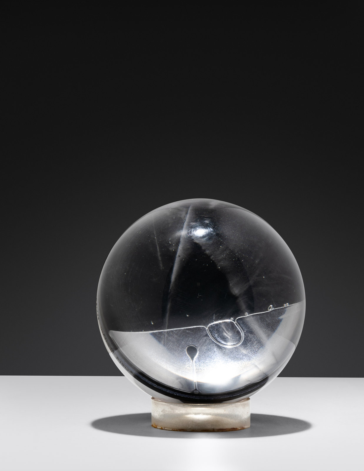 Appraisal: Ronald Mallory American - Mercury Sphere mercury in lucite sphere