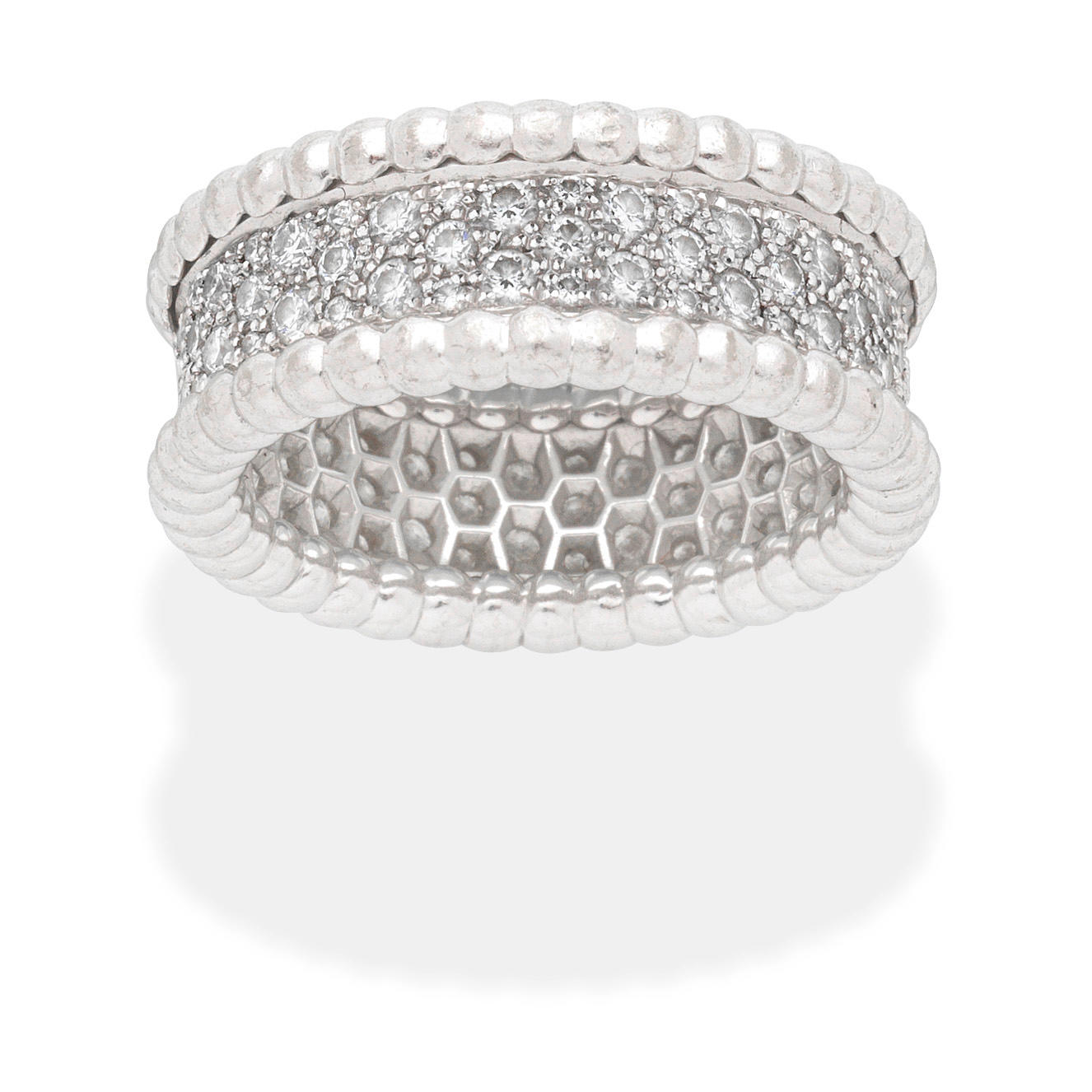 Appraisal: VAN CLEEF ARPELS DIAMOND 'PERL E' ETERNITY RING Set with