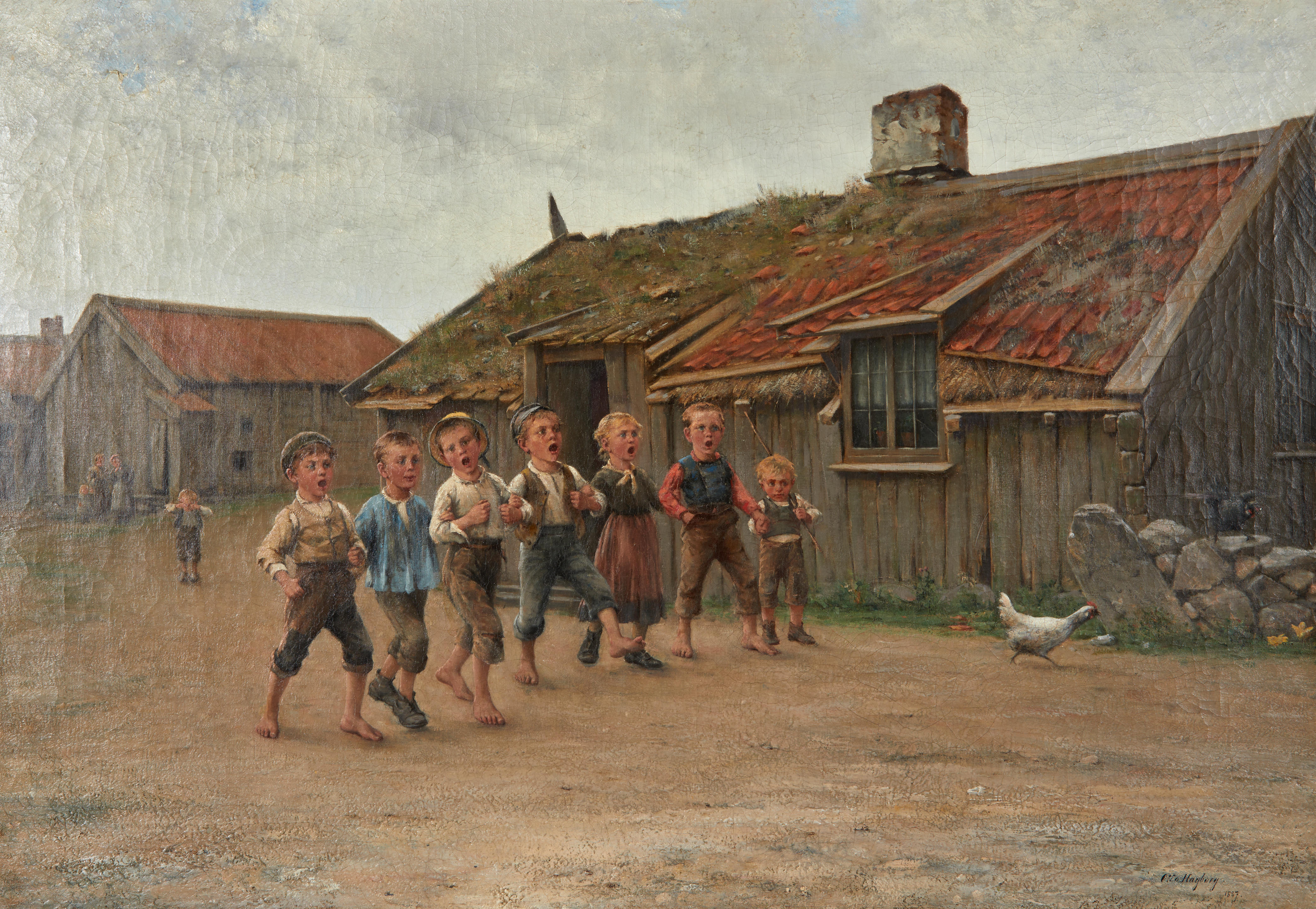 Appraisal: OTTO HAGBORG BRITISH - The Little Ruffians signed and dated