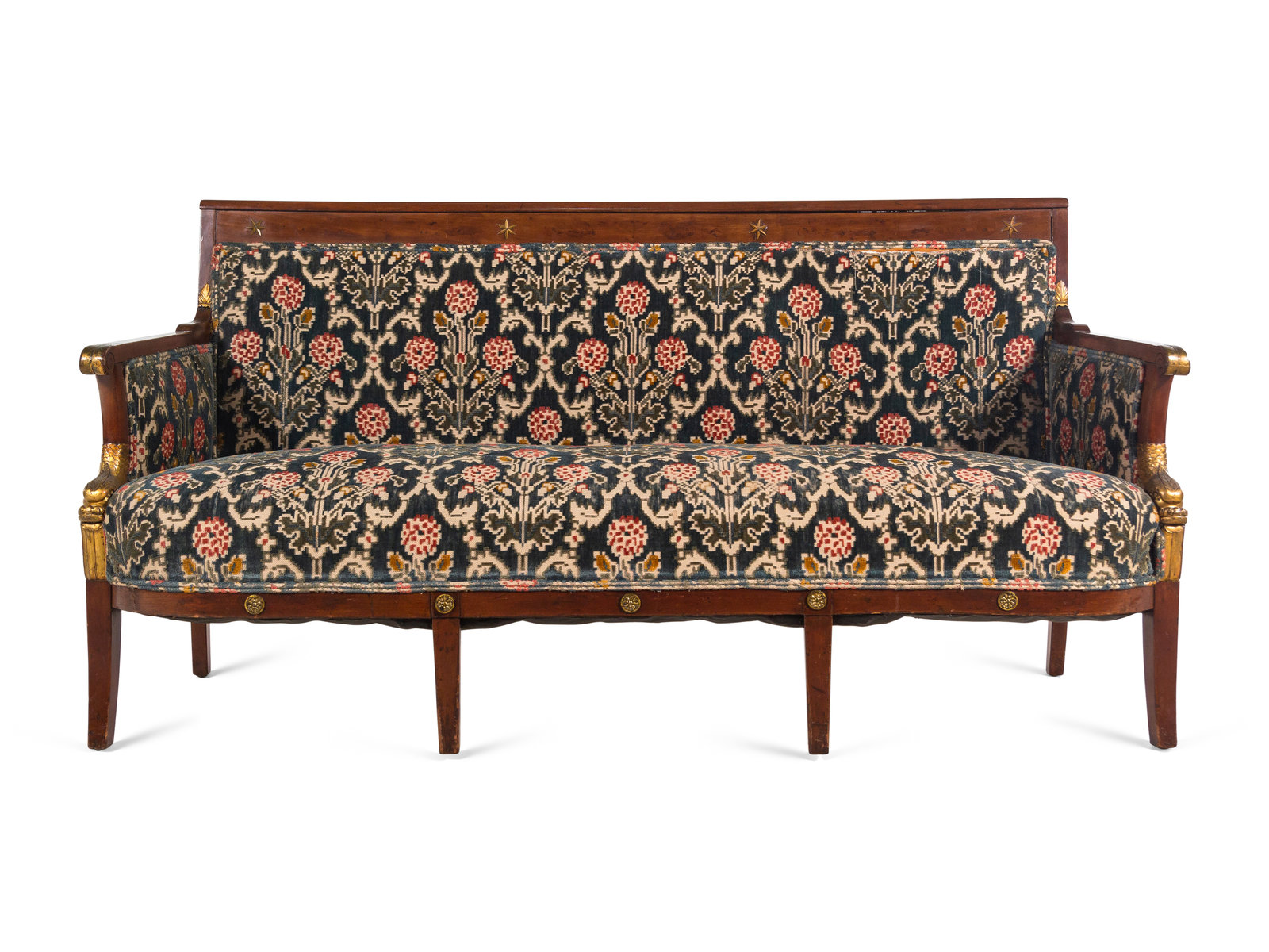 Appraisal: An Empire Style Gilt Bronze Mounted Mahogany Sofa Late th