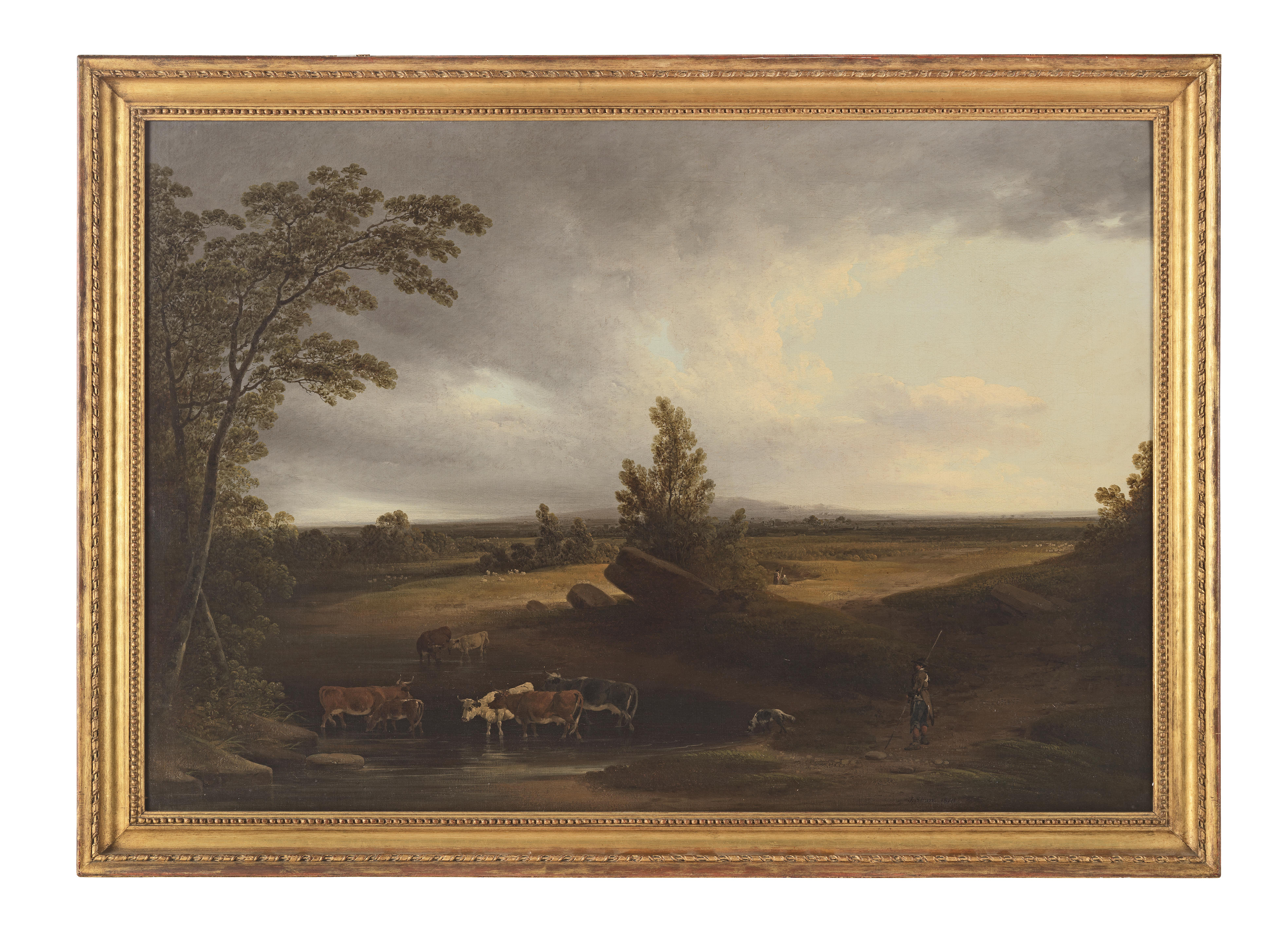 Appraisal: JOSHUA SHAW BILLINGBOROUGH - NEW JERSEY An open landscape with