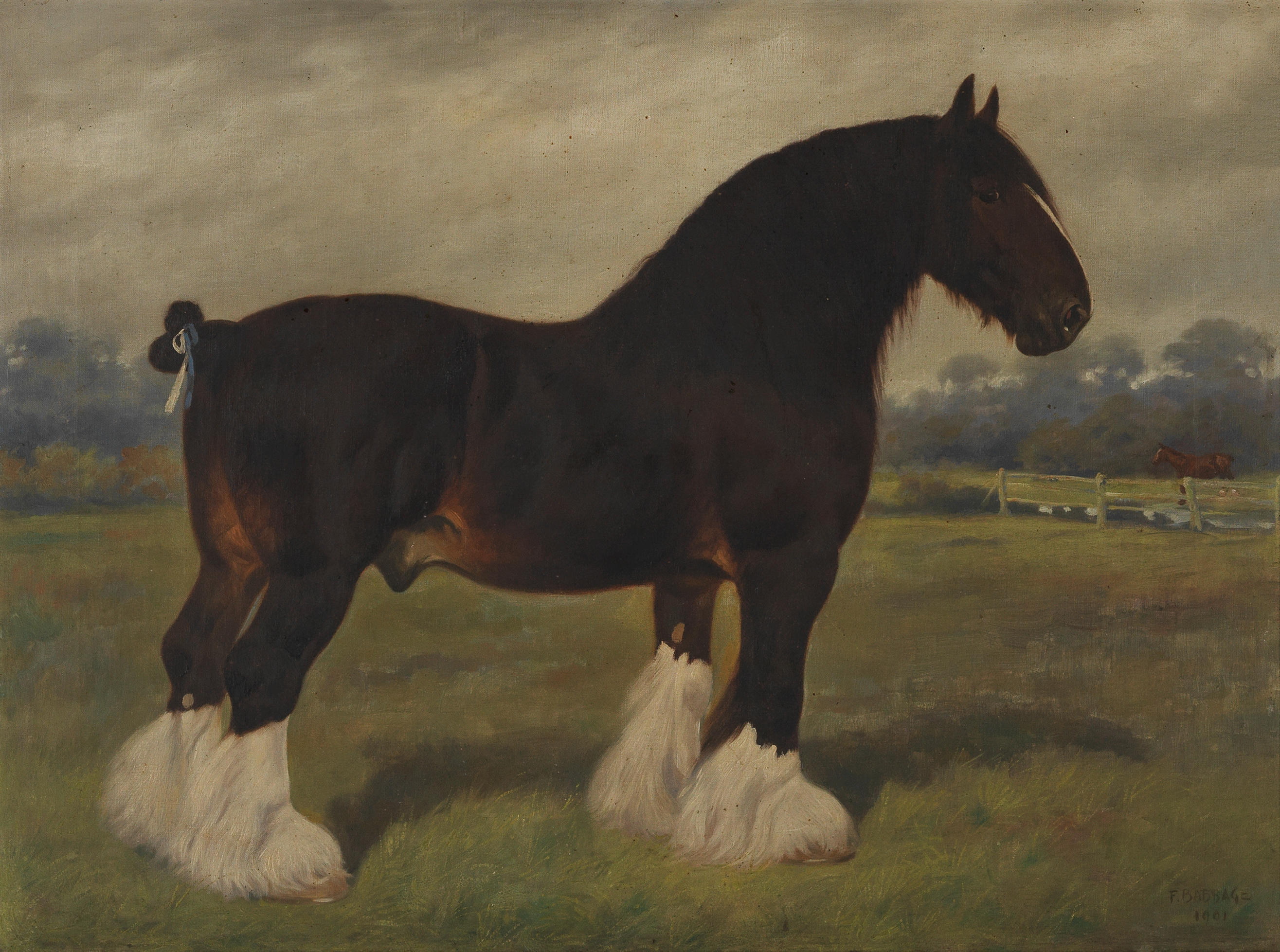 Appraisal: FRANK BABBAGE BRITISH - The prize shire horse Knottingley Regent