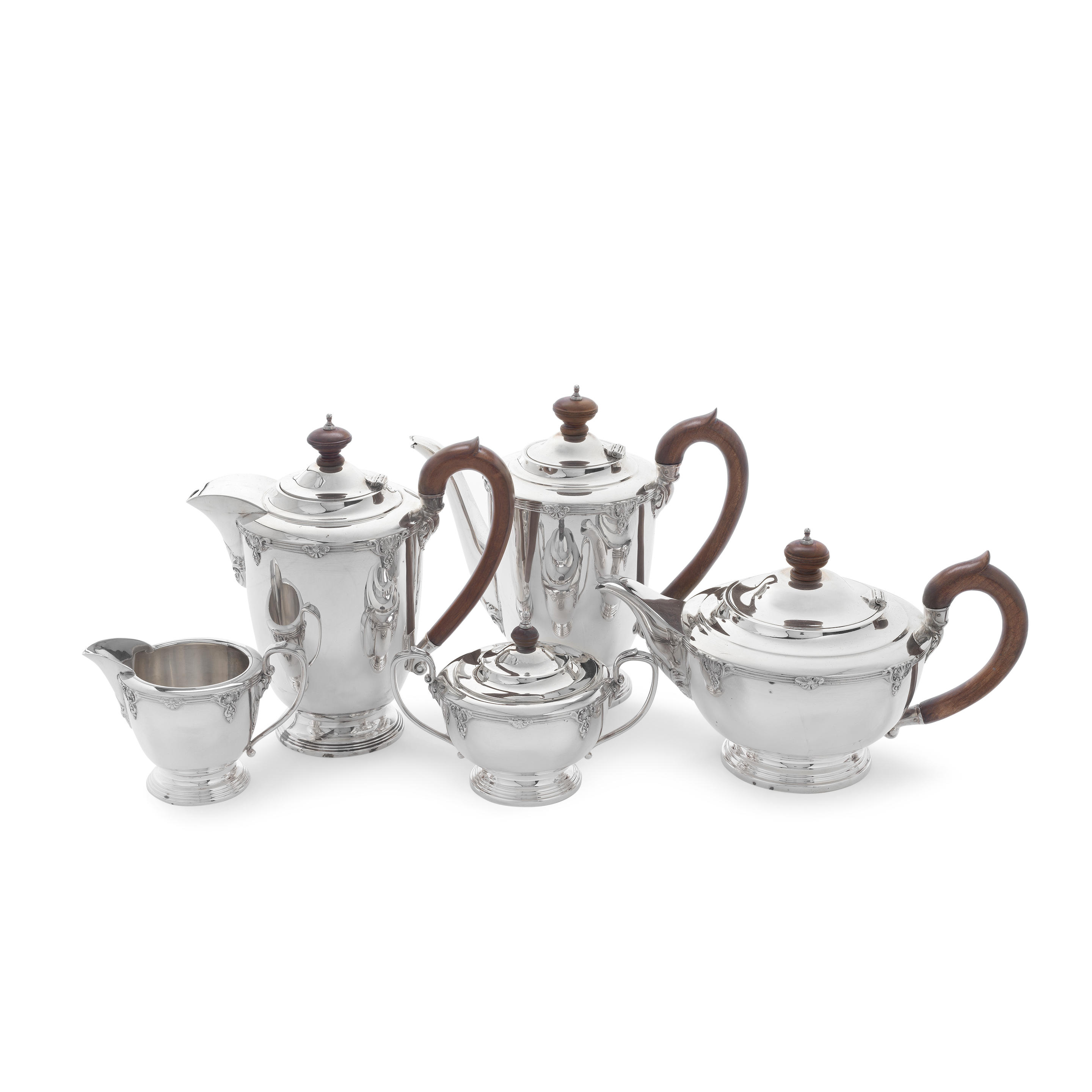 Appraisal: A SILVER FIVE-PIECE TEA AND COFFEE SERVICE Garrard Co Ltd