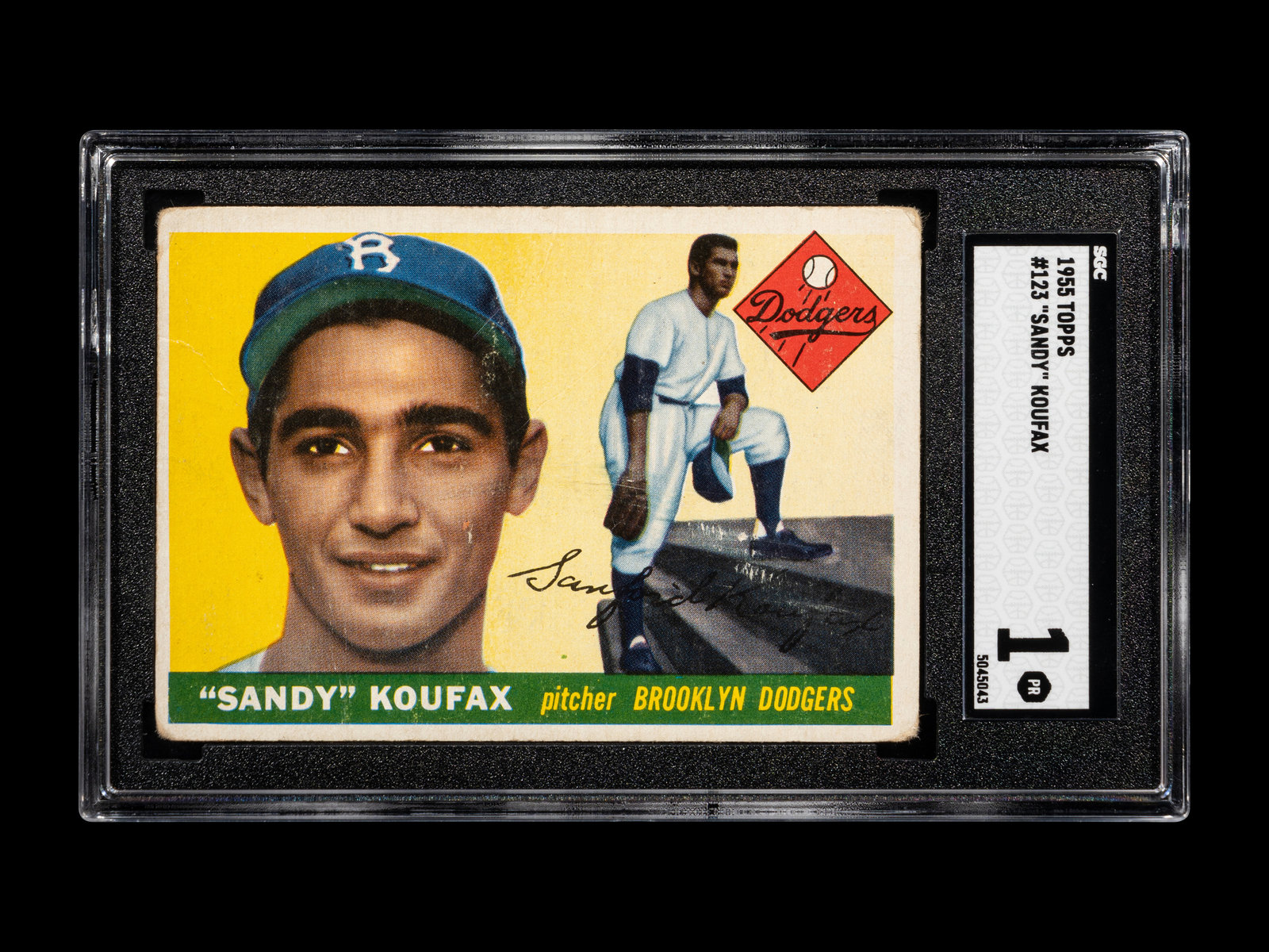 Appraisal: A Topps Sandy Koufax Rookie Baseball Card No SGC NOTE