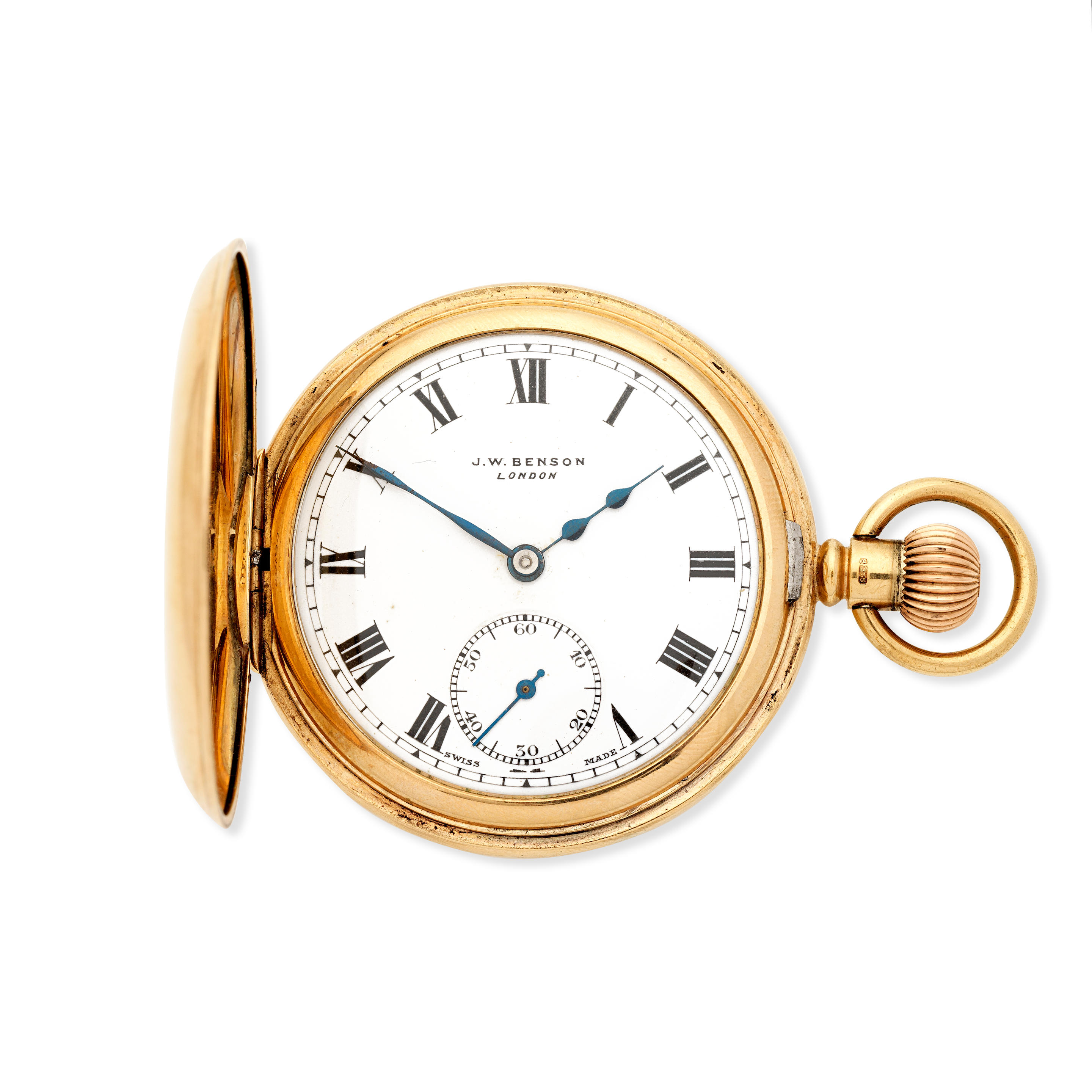 Appraisal: J W BENSON LONDON A K GOLD KEYLESS WIND HALF