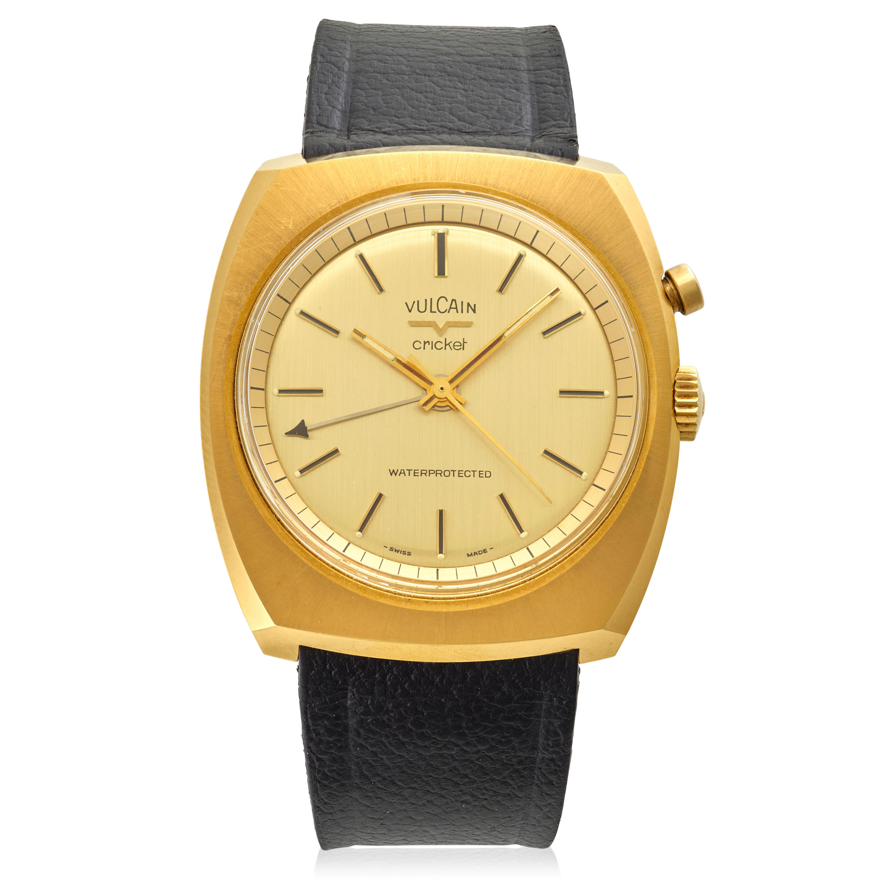 Appraisal: VULCAIN A GOLD PLATED AND STAINLESS STEEL MANUAL WIND WRISTWATCH