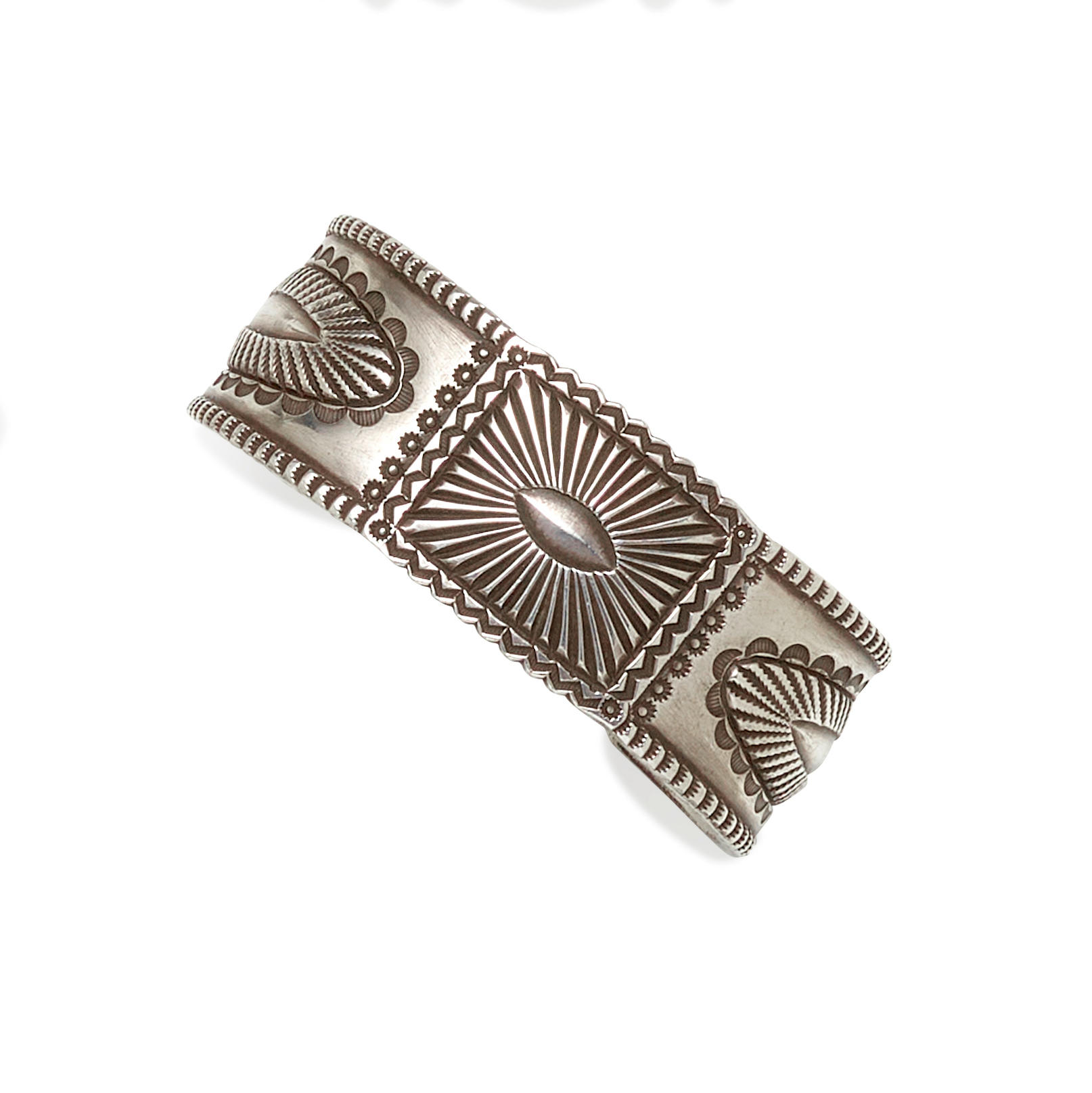 Appraisal: PERRY SHORTY Navajo Din b a silver cuff bracelet with