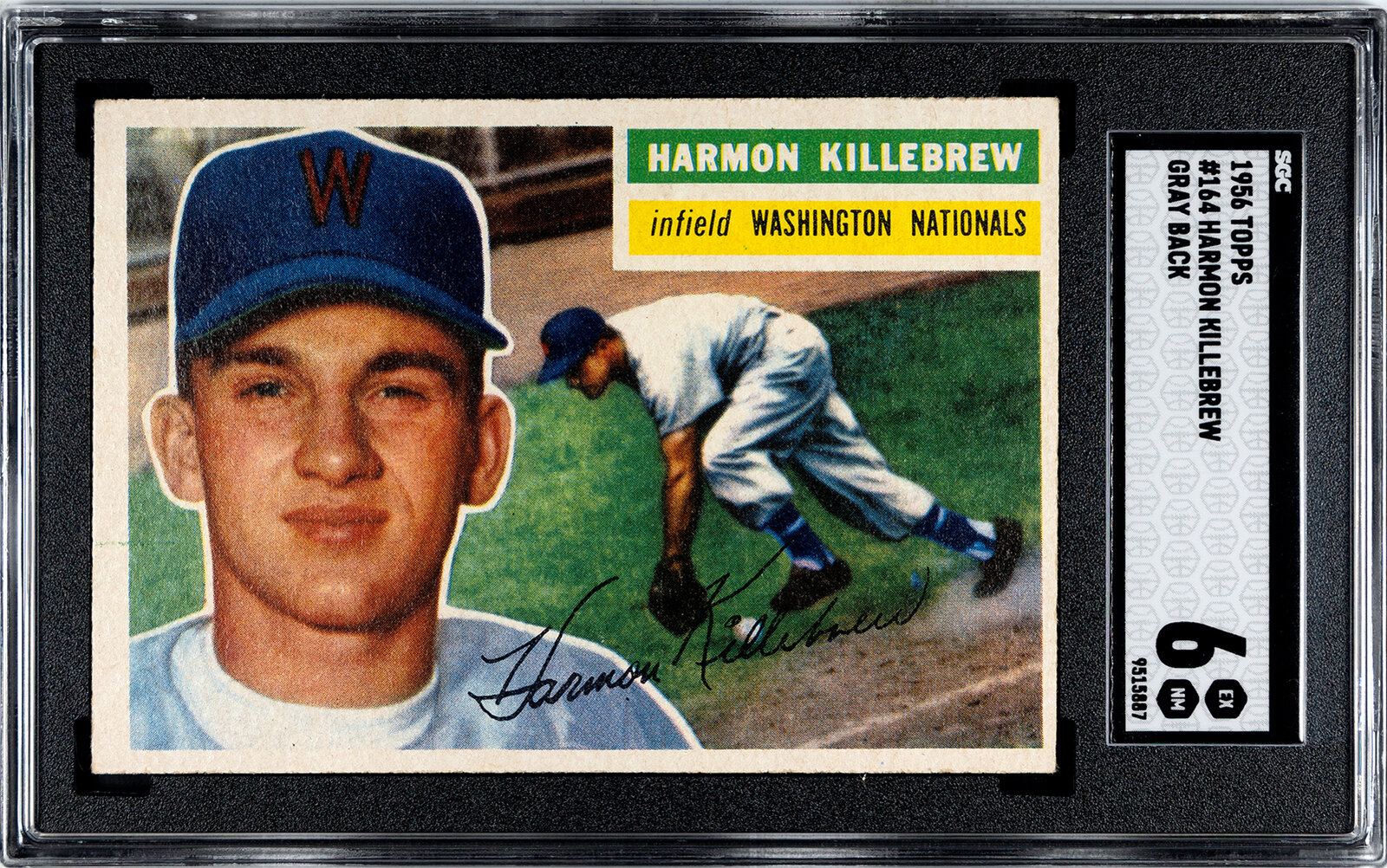 Appraisal: A Topps Harmon Killebrew Gray Back Baseball Card No SGC