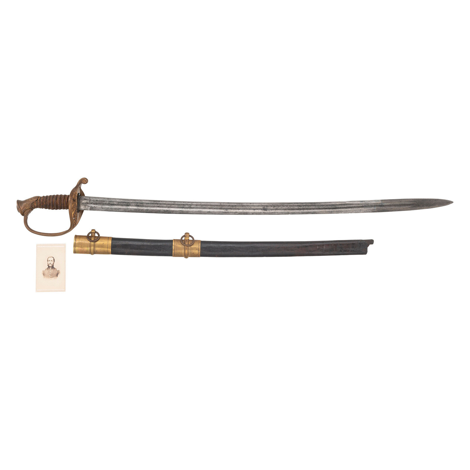 Appraisal: Saurbier Model Foot Officer's Sword Presented to Lt J C