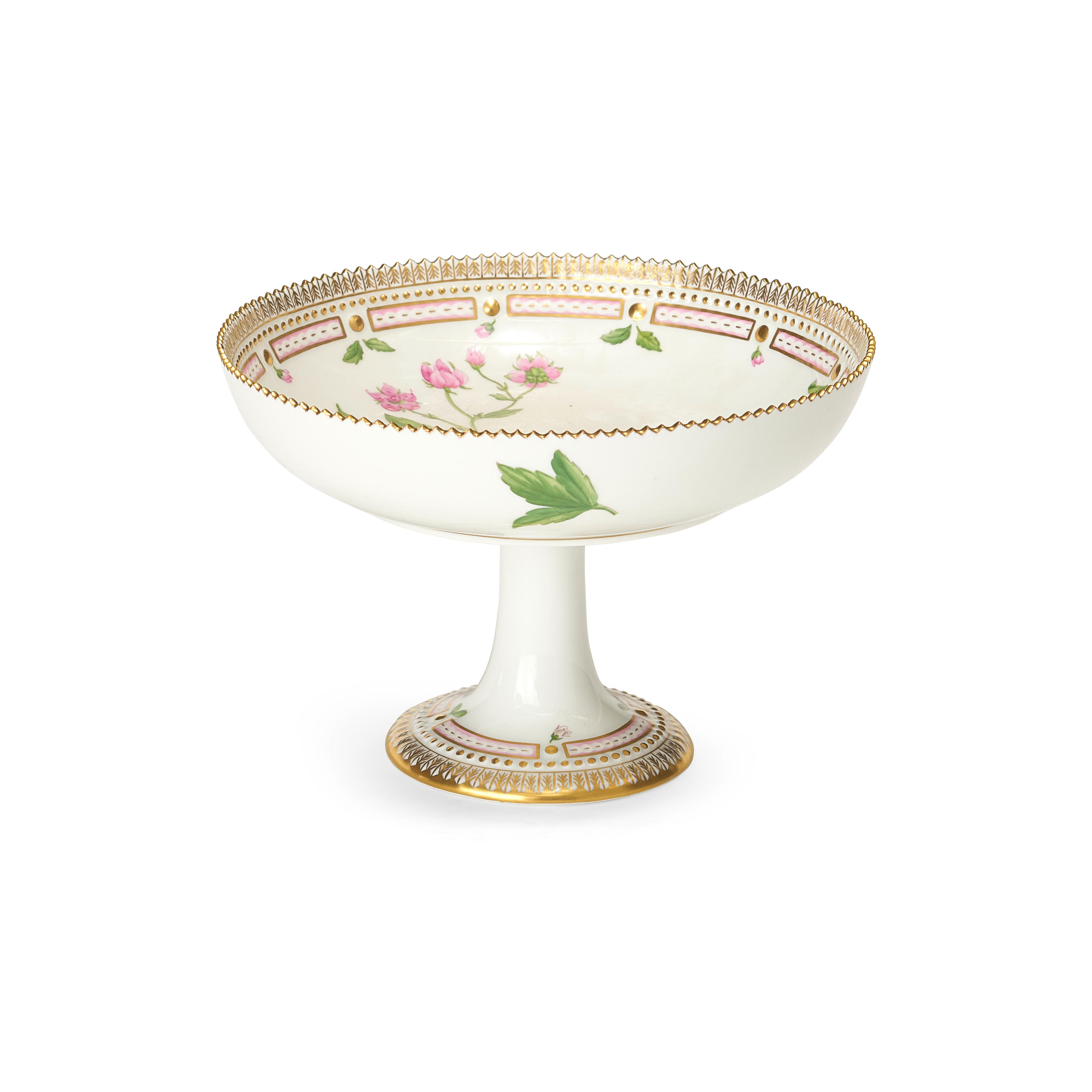 Appraisal: A ROYAL COPENHAGEN FLORA DANICA PORCELAIN COMPOTE Shape pattern -