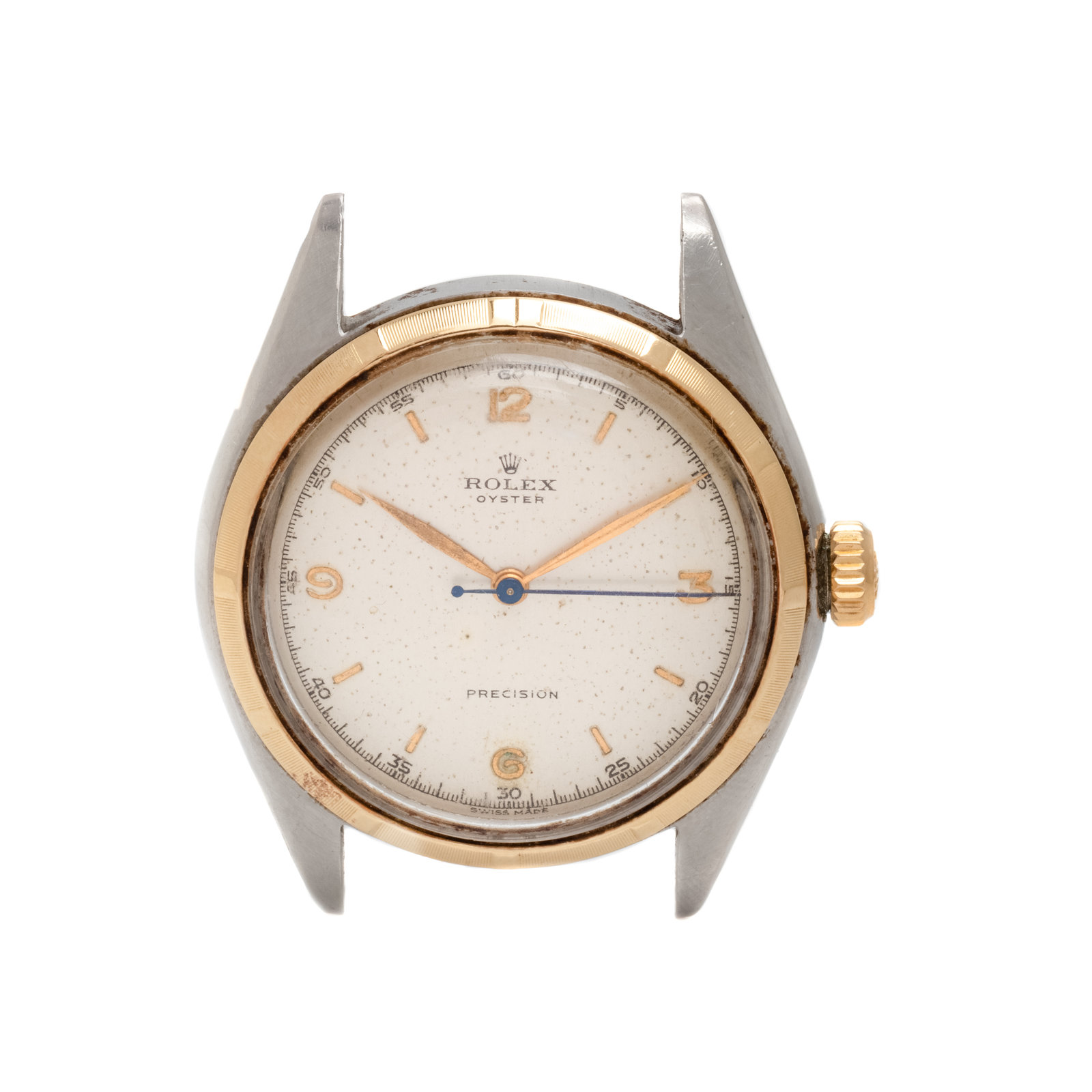 Appraisal: ROLEX REF STAINLESS STEEL AND YELLOW GOLD 'OYSTER PRECISION' WATCH