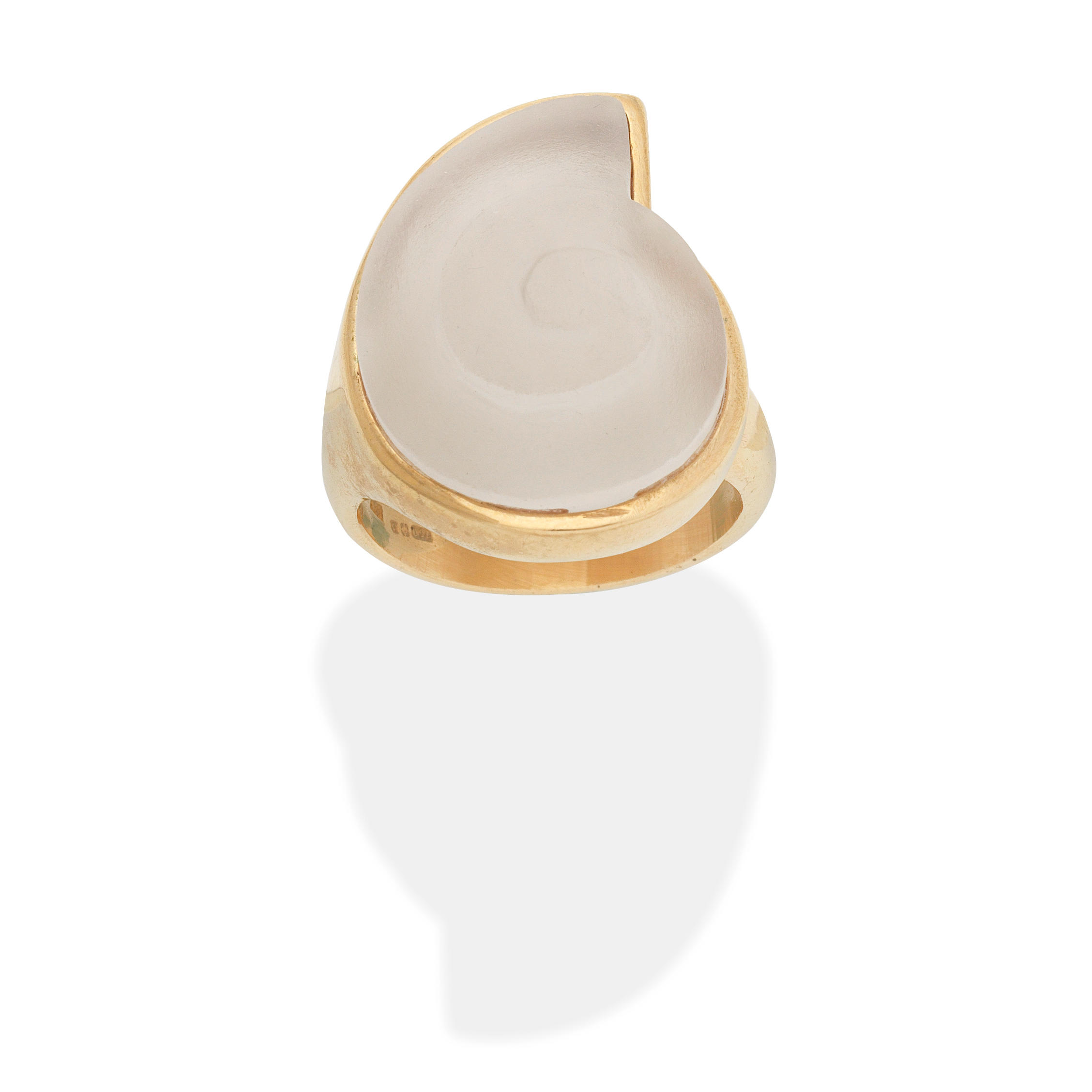 Appraisal: LALAOUNIS ROCK CRYSTAL RING CIRCA Designed as a seashell mounted