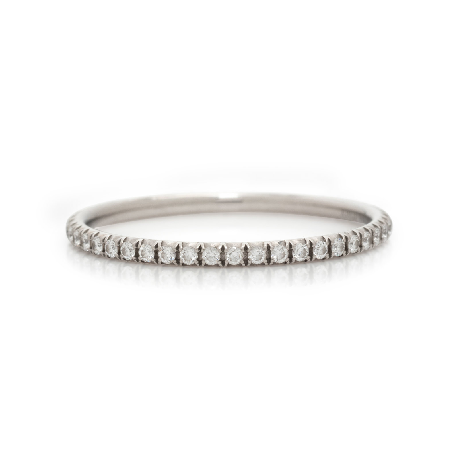 Appraisal: TIFFANY amp CO DIAMOND ETERNITY BAND Containing numerous round brilliant