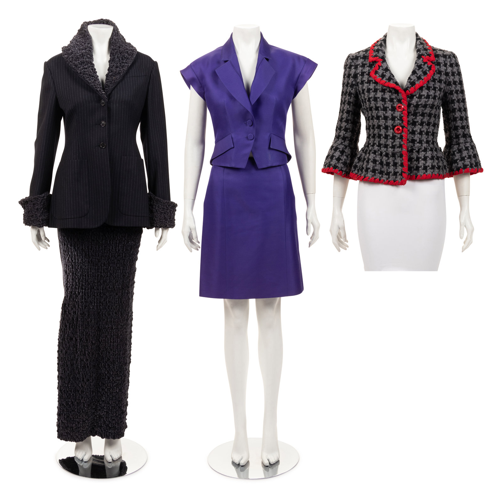 Appraisal: Five Designer Pieces One Romeo Gigli Skirt Suit One Celine