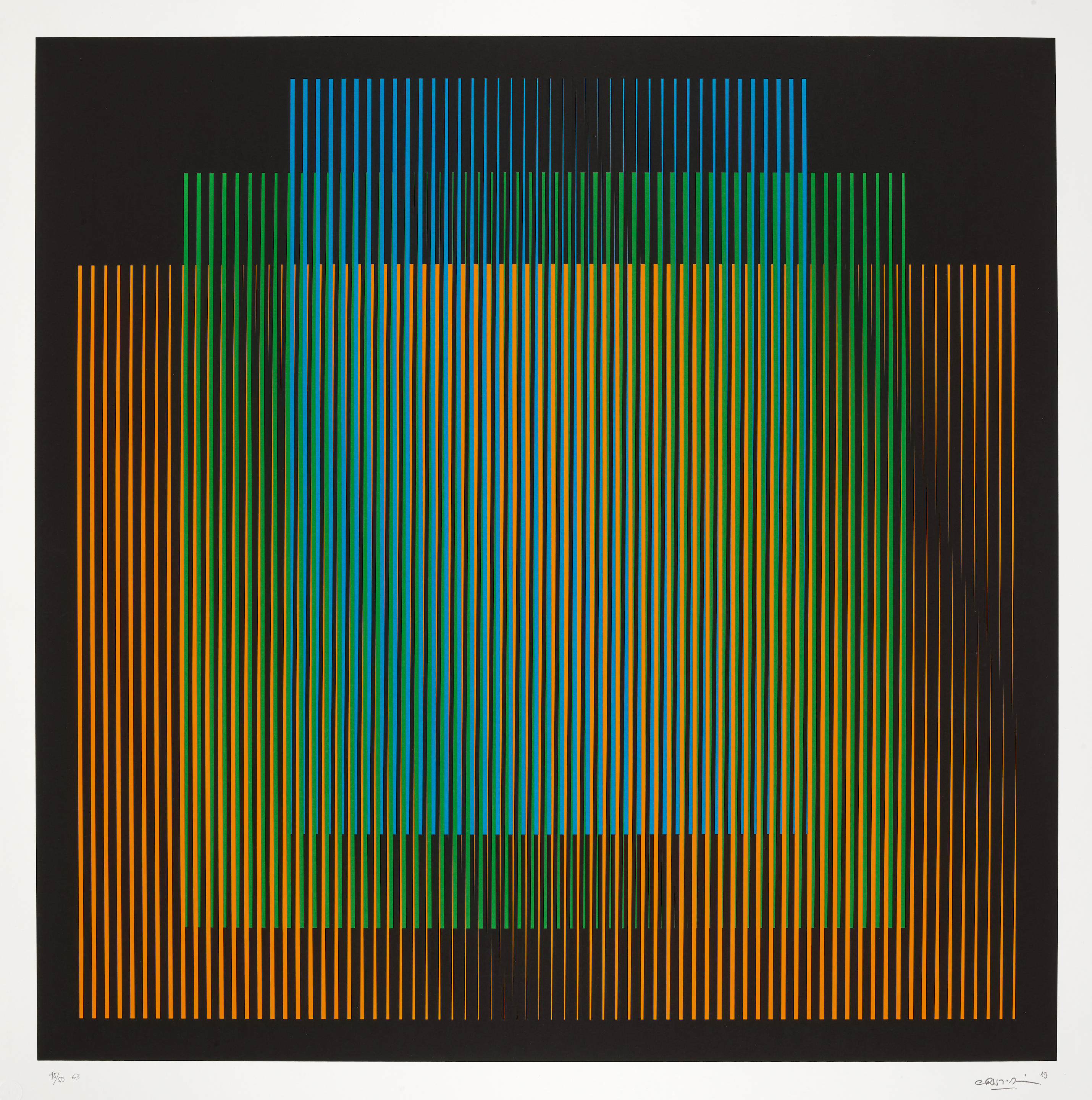 Appraisal: CARLOS CRUZ-DIEZ - Couleur Additive Germania Screenprint in colors on