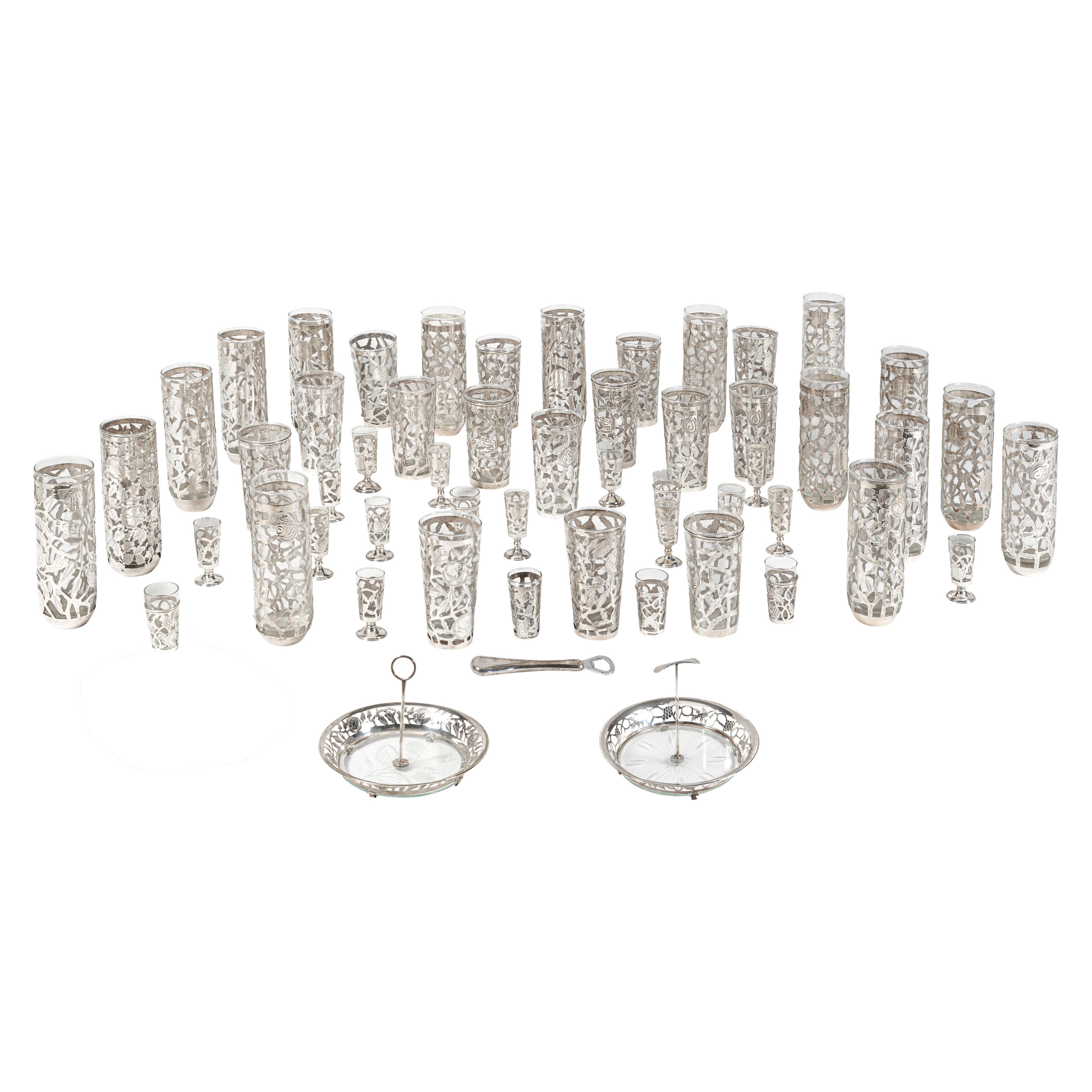 Appraisal: AN ASSEMBLED MEXICAN STERLING SILVER DINNER SERVICE by various makers