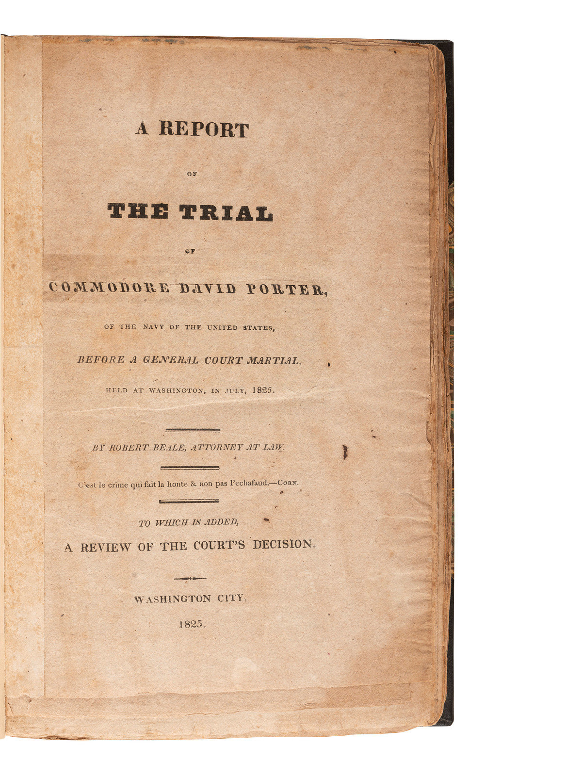 Appraisal: COMMODORE DAVID PORTER A Report of the Trial of Commodore