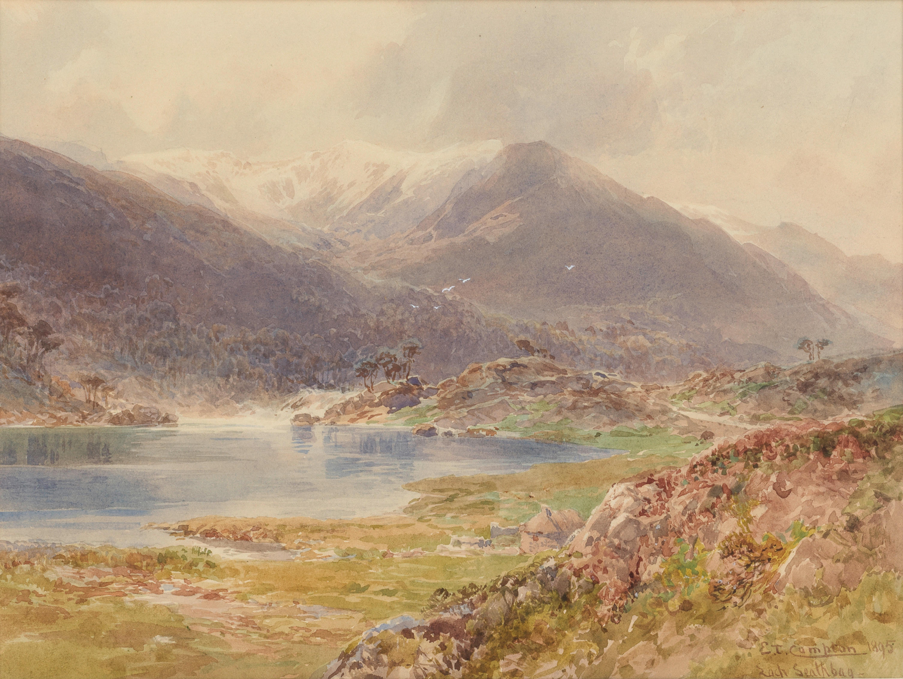 Appraisal: EDWARD THEODORE COMPTON BRITISH - Loch Sealbhag signed inscribed and