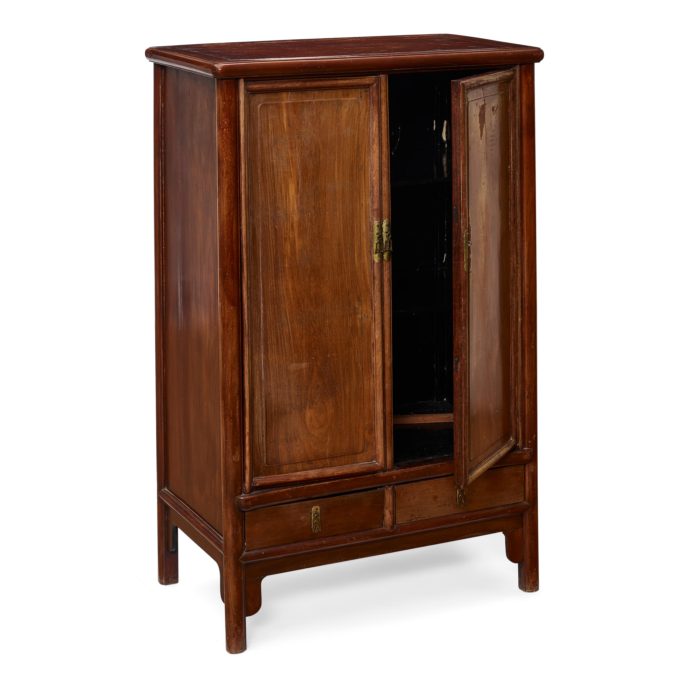 Appraisal: A SOFTWOOD ROUND-CORNER TAPERED CABINET YUANJIAOGUI th century The floating