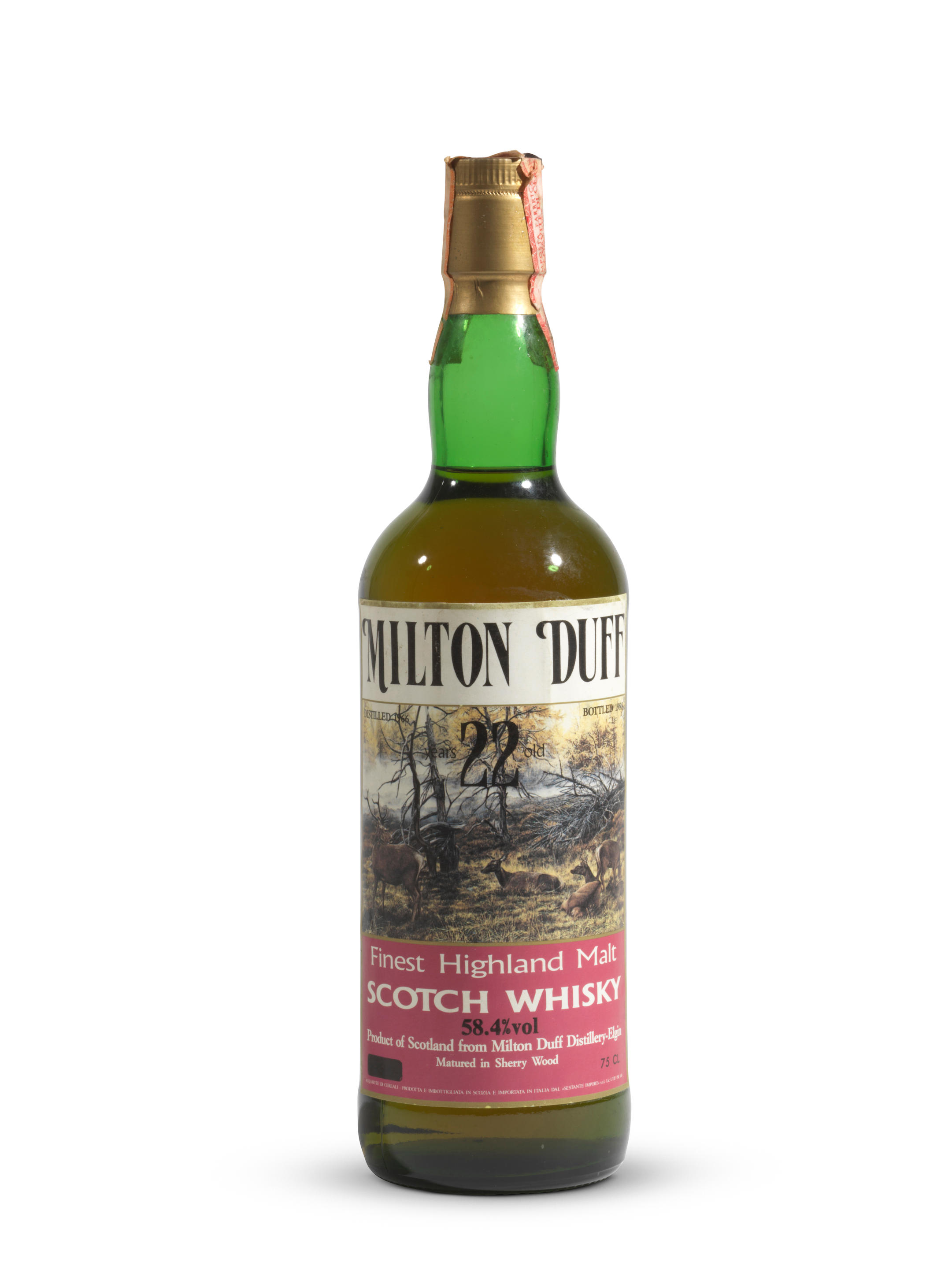 Appraisal: MILTONDUFF- YEAR OLD- Miltonduff- year old- Bottled Distilled by Milton