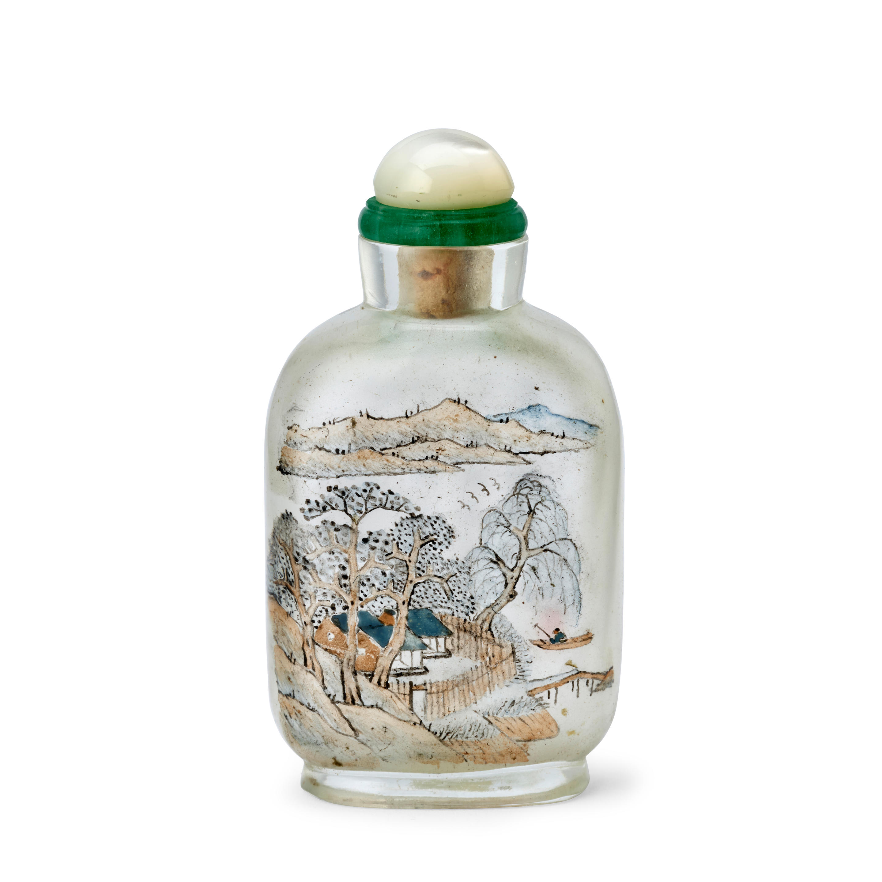 Appraisal: AN INSIDE-PAINTED GLASS SNUFF BOTTLE Ma Shaoxuan Signed and dated