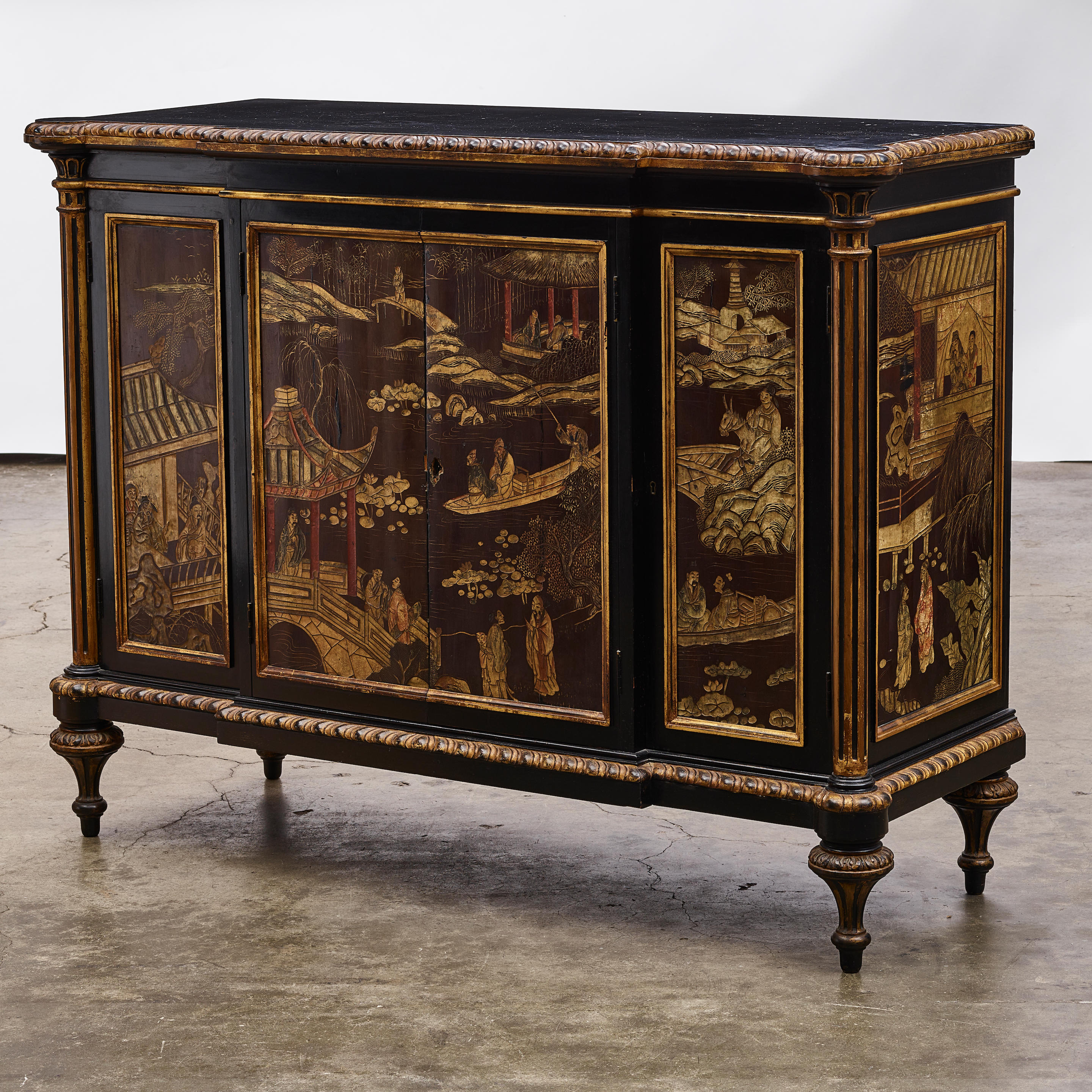 Appraisal: A CHINOISERIE LACQUERED CABINET th century height in cm width