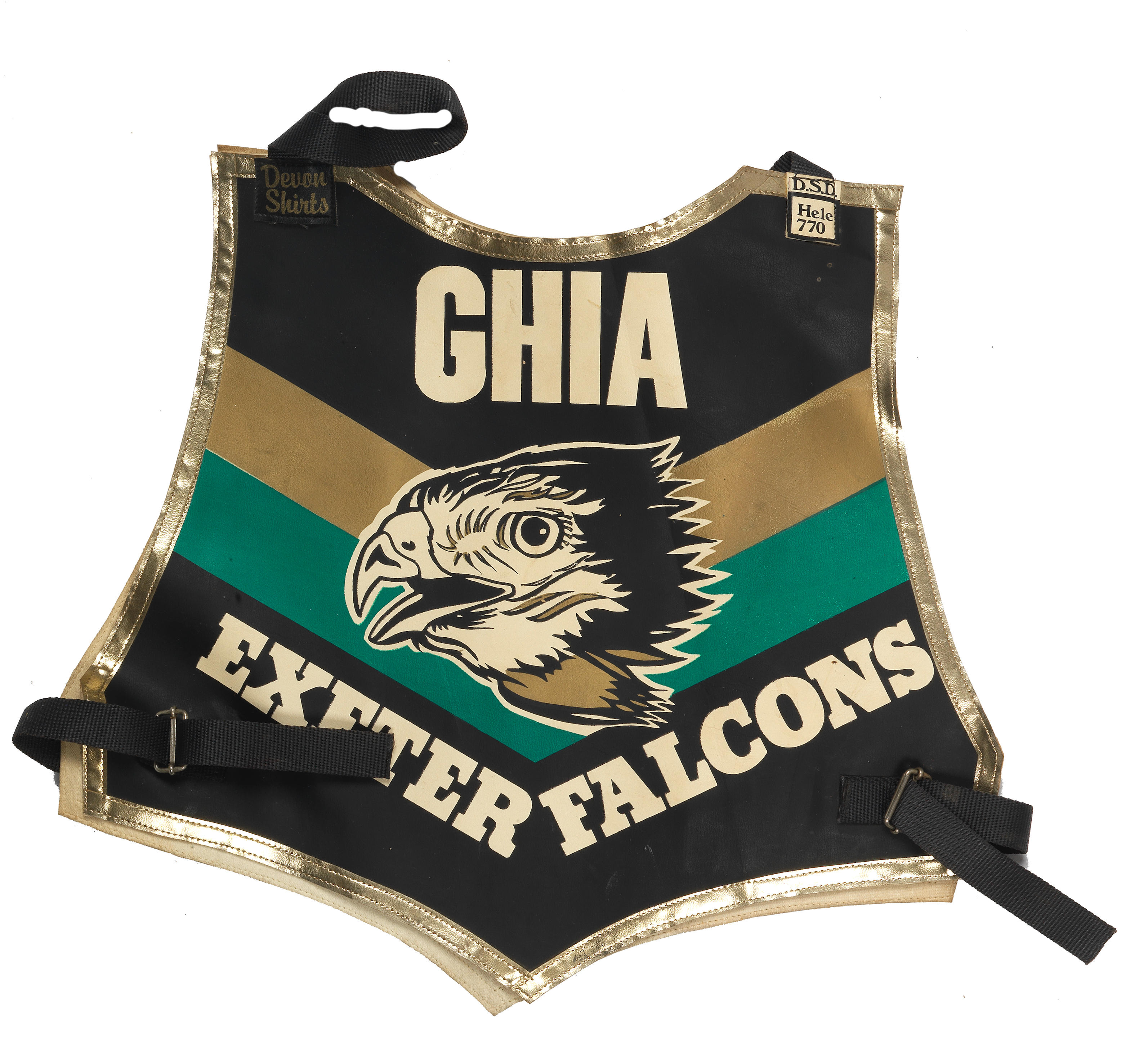 Appraisal: A 'GHIA' EXETER FALCONS SPEEDWAY RACE VEST 'Leese's Skips Exmouth