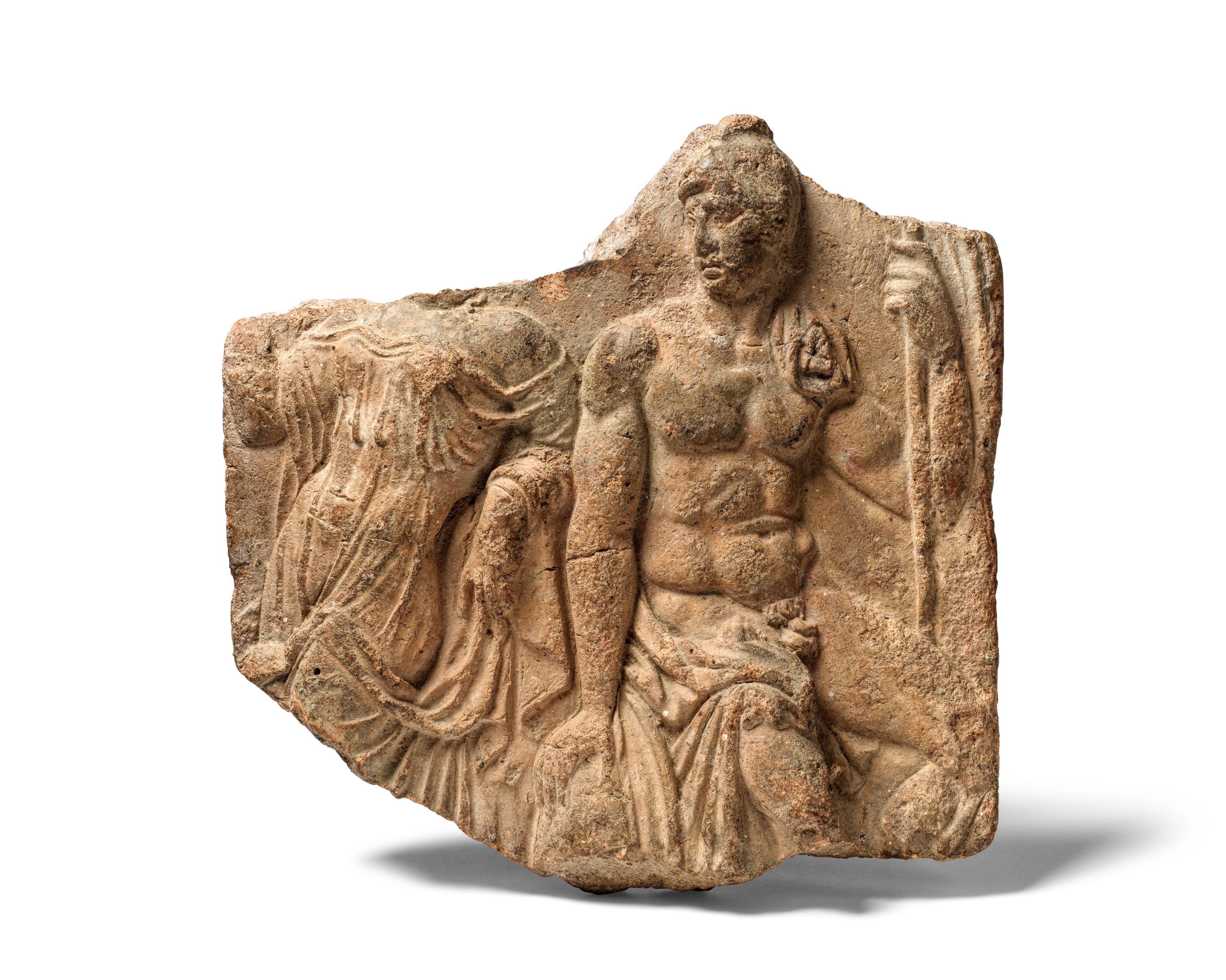 Appraisal: A ROMAN TERRACOTTA ANTEFIX RELIEF DEPICTING VENUS AND MARS A