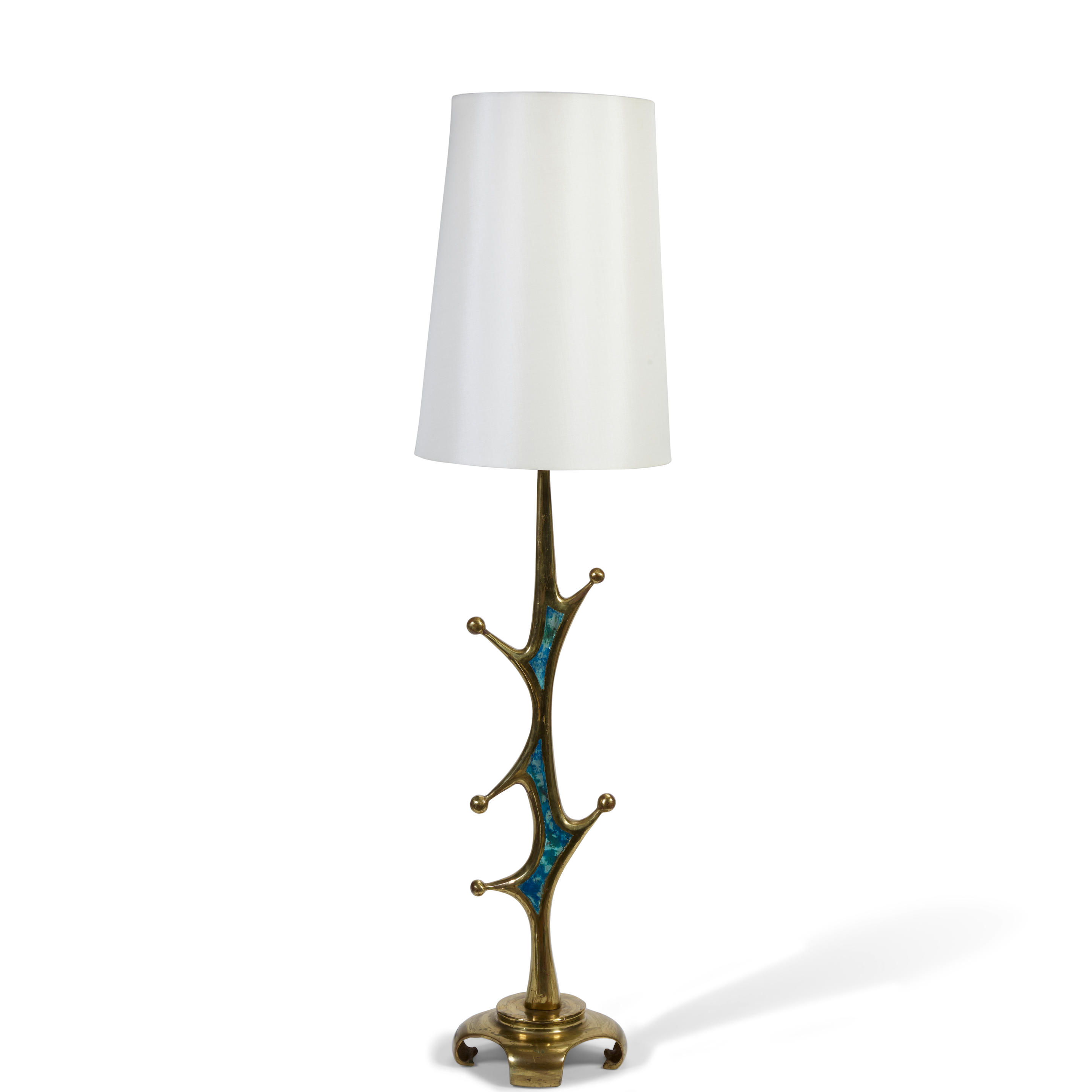 Appraisal: PEPE MENDOZA ACTIVE MID TH CENTURY Table Lamp circa brass