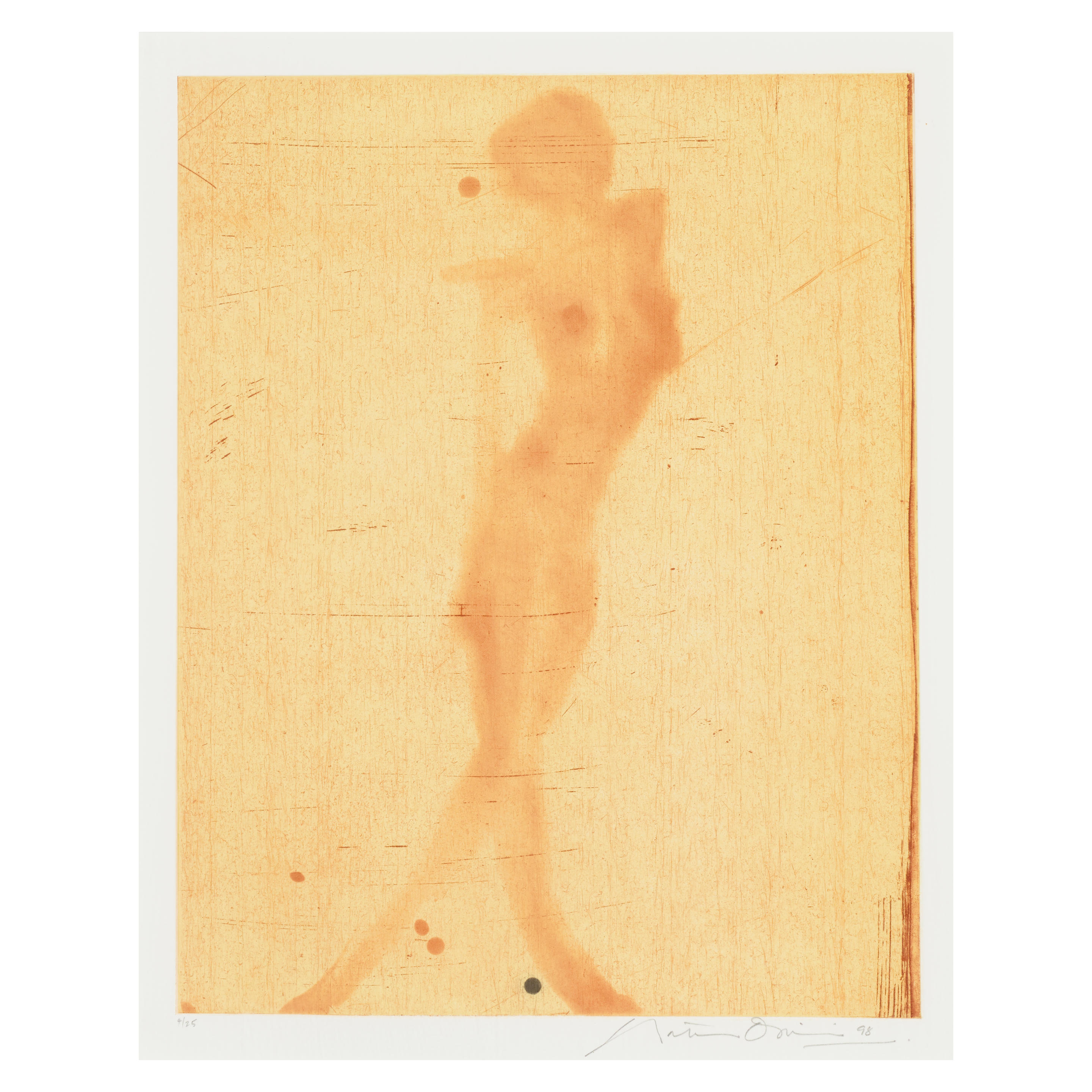 Appraisal: NATHAN OLIVEIRA - Copper Plate Nude Dancer Two aquatints in