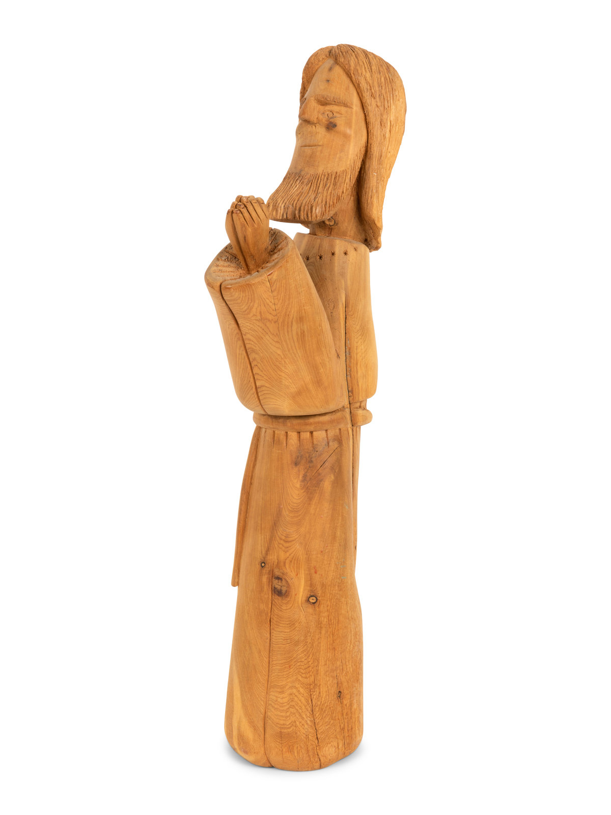 Appraisal: Leo Salazar American - Carved Folk Art Sculpture carved on