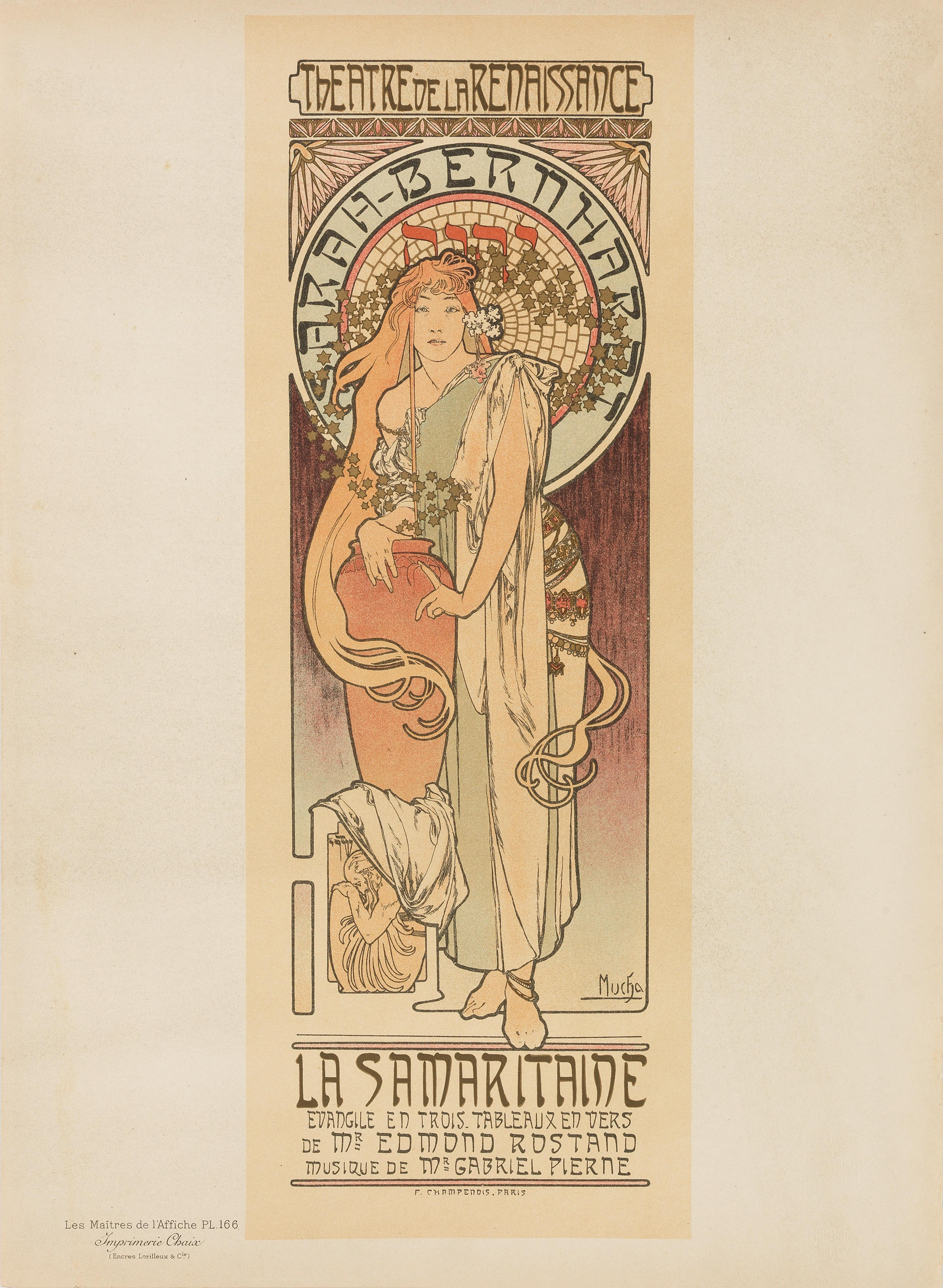 Appraisal: ALPHONSE MUCHA - LA SAMARITAINE Maitres de lAffiche lithographic poster