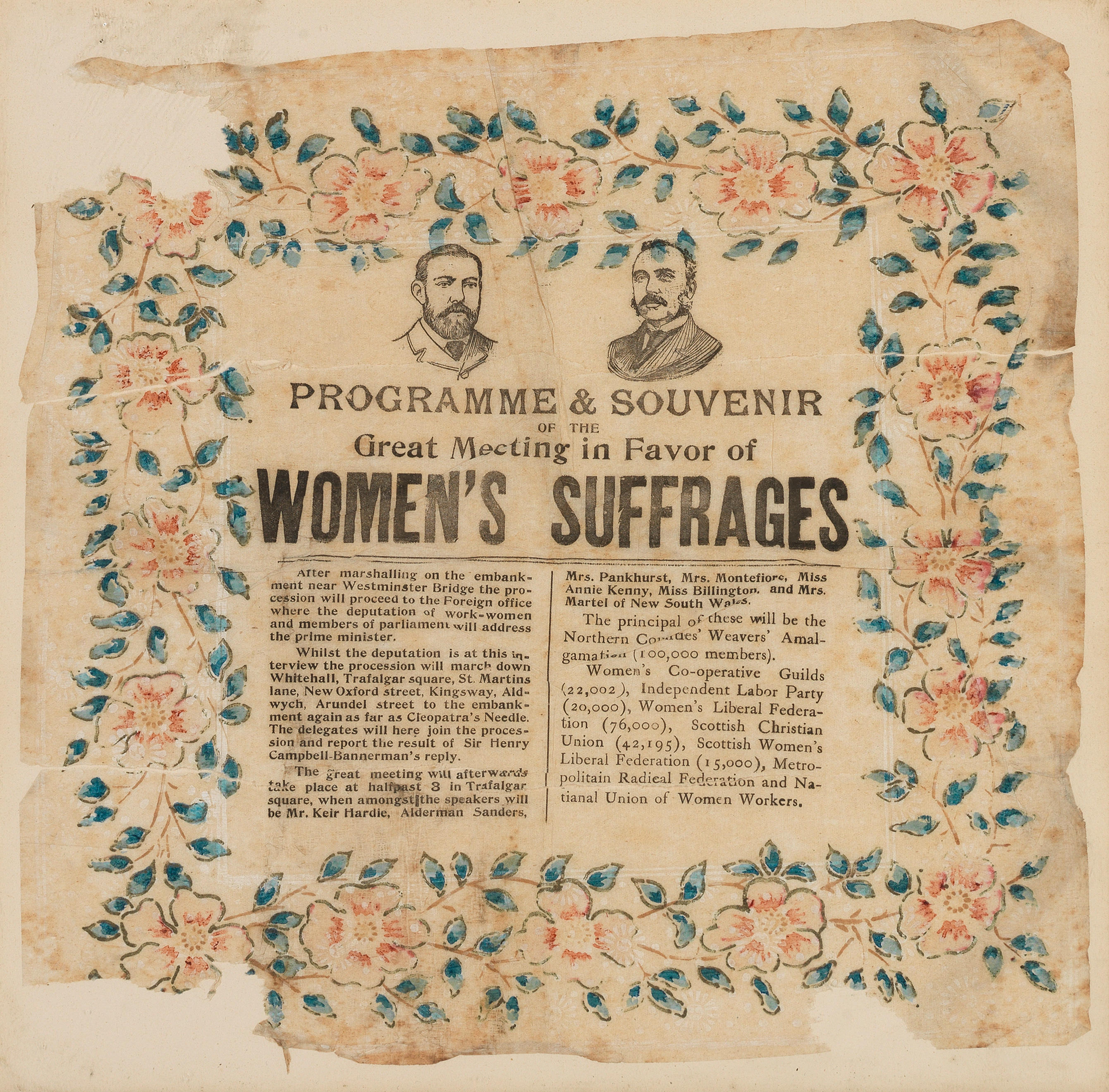 Appraisal: DEPUTATION MEETING FOR WOMEN'S SUFFRAGE Programme Souvenir of the Great