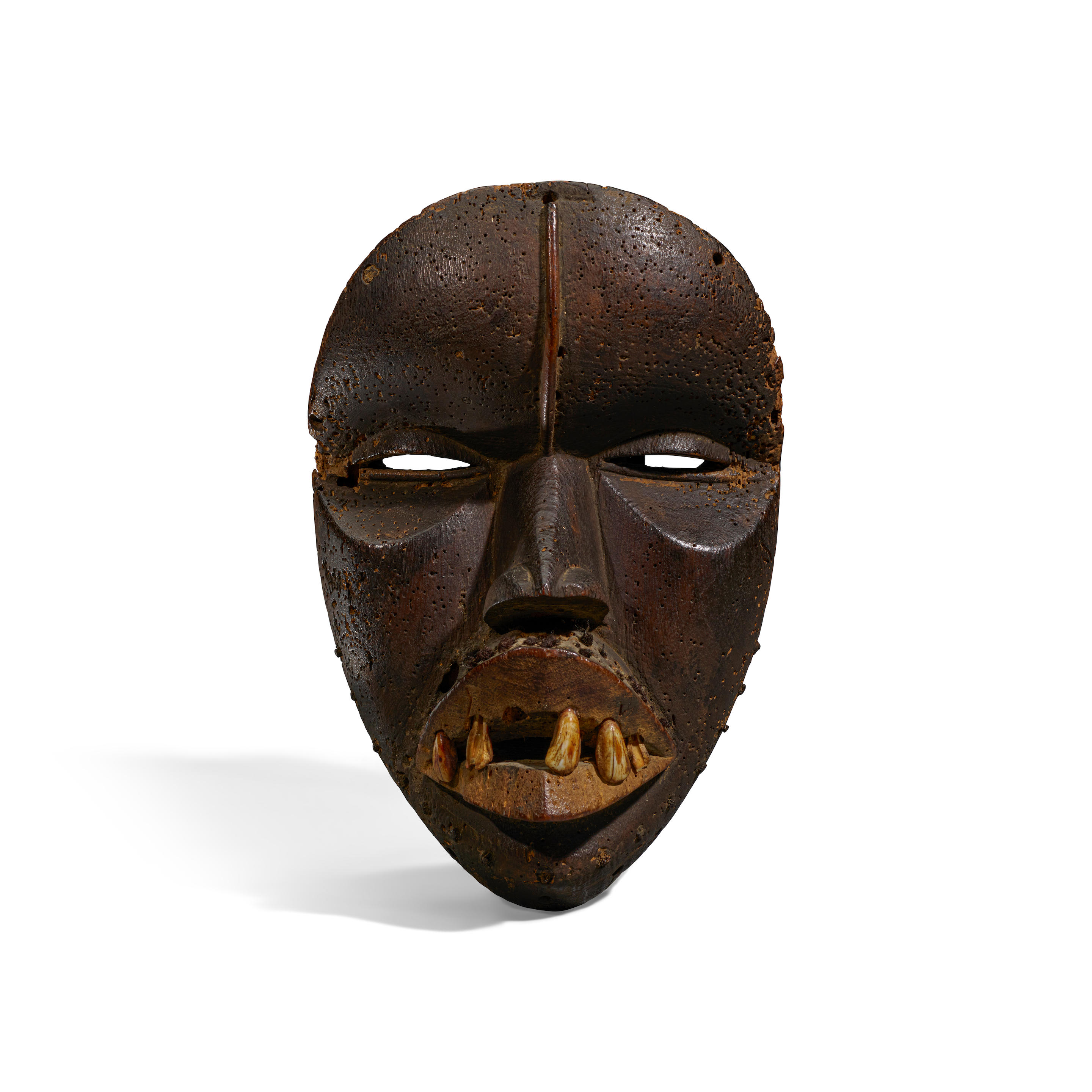 Appraisal: DAN MASK C TE D'IVOIRE deangle Wood with dark brown