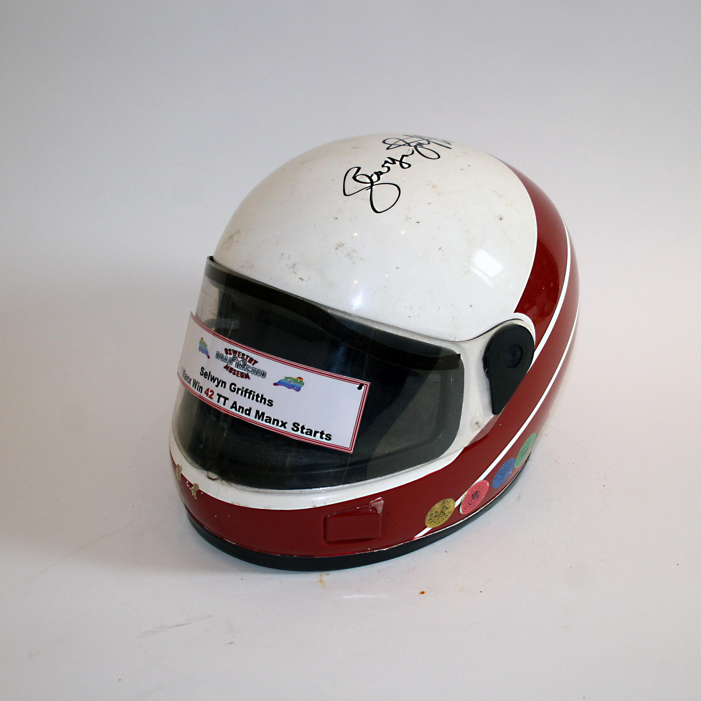 Appraisal: SELWYN GRIFFITHS A SIGNED FULL-FACE HELMET BY NOVA used and