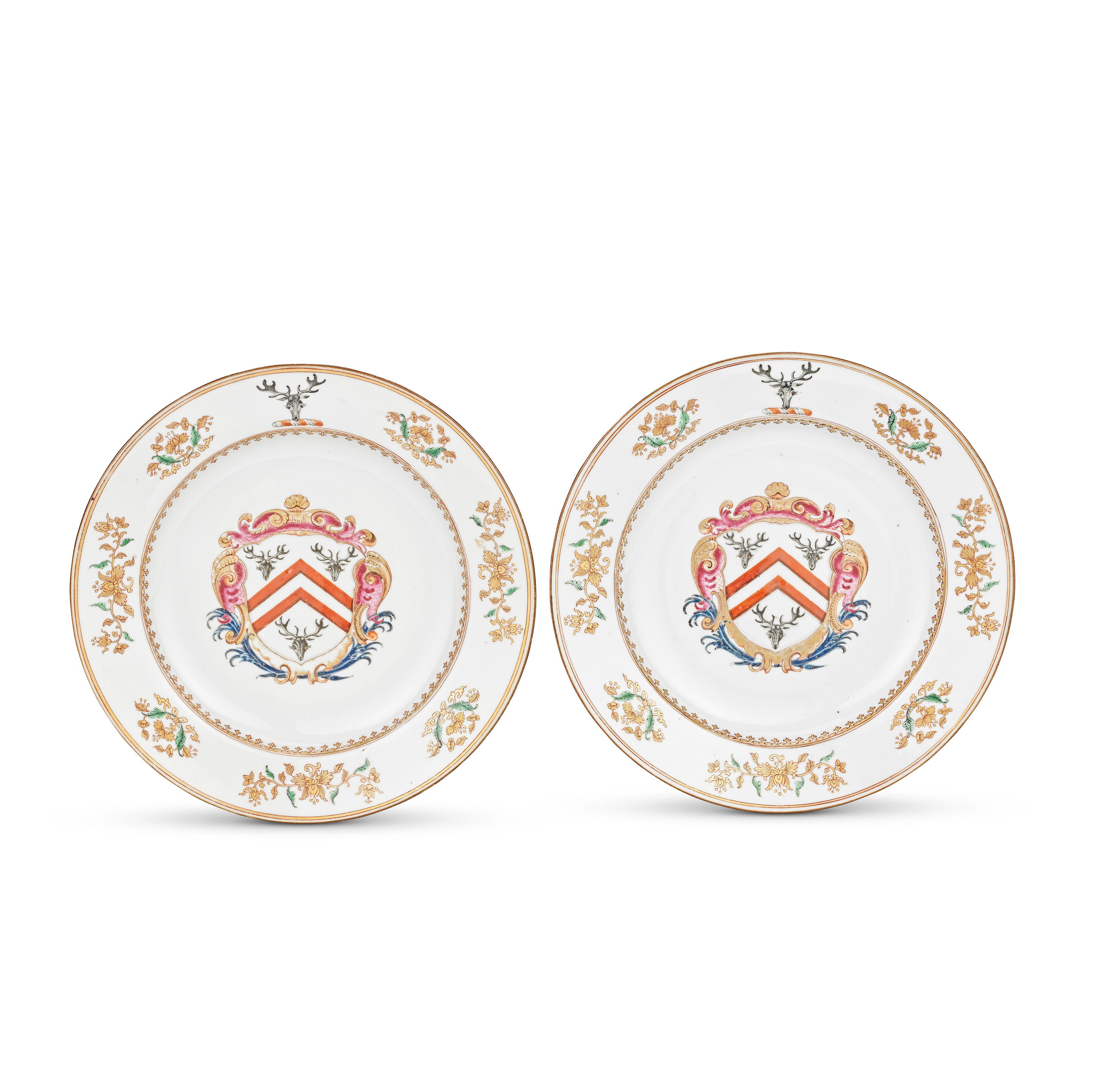 Appraisal: A PAIR OF ARMORIAL DISHES FOR THE IRISH MARKET Circa