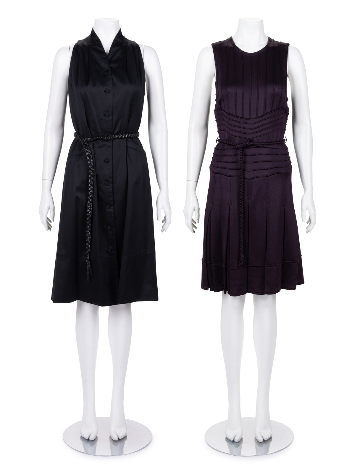 Appraisal: Two Chado Ralph Rucci Sleeveless Dresses - s This lot