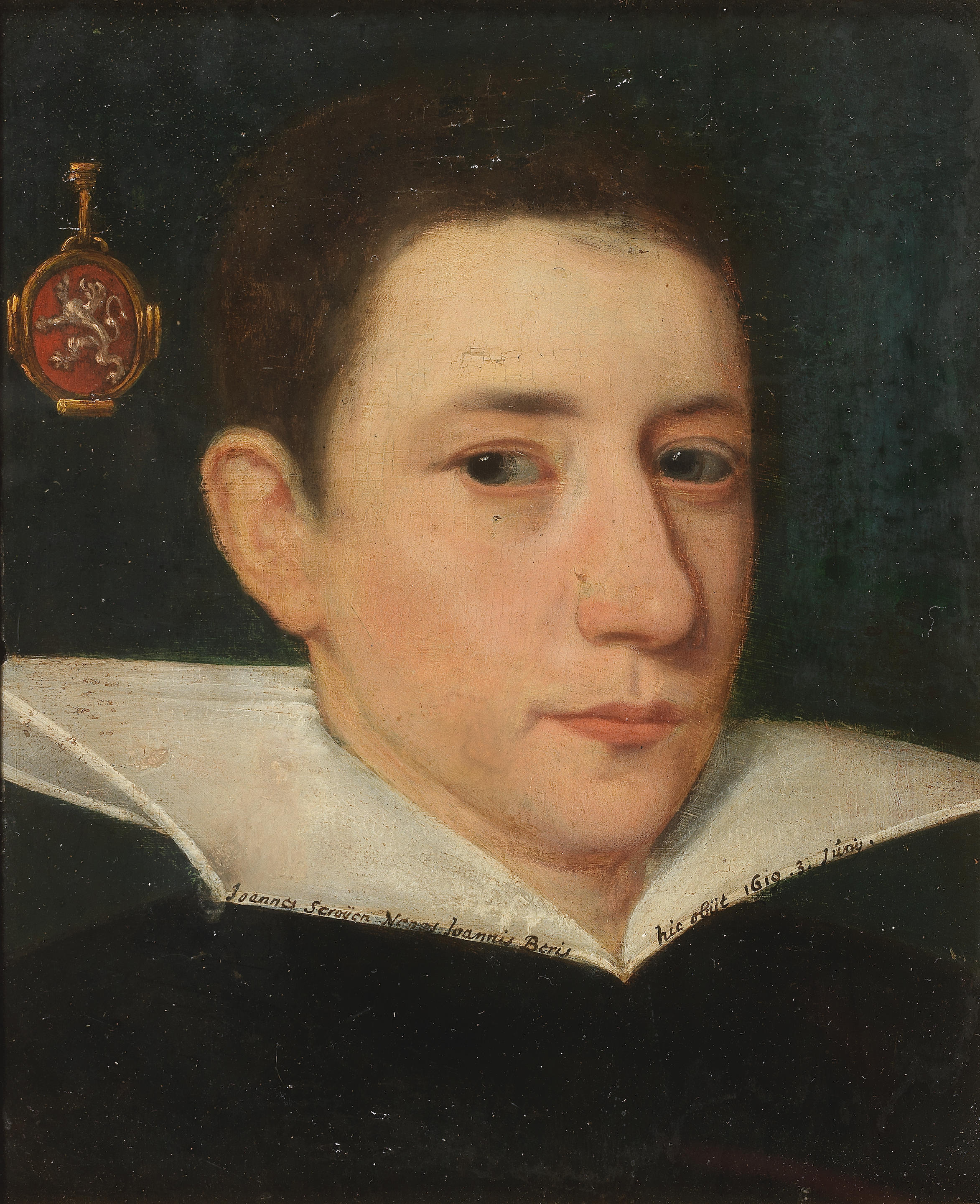 Appraisal: FLEMISH SCHOOL TH CENTURY Portrait of a gentleman bust-length in