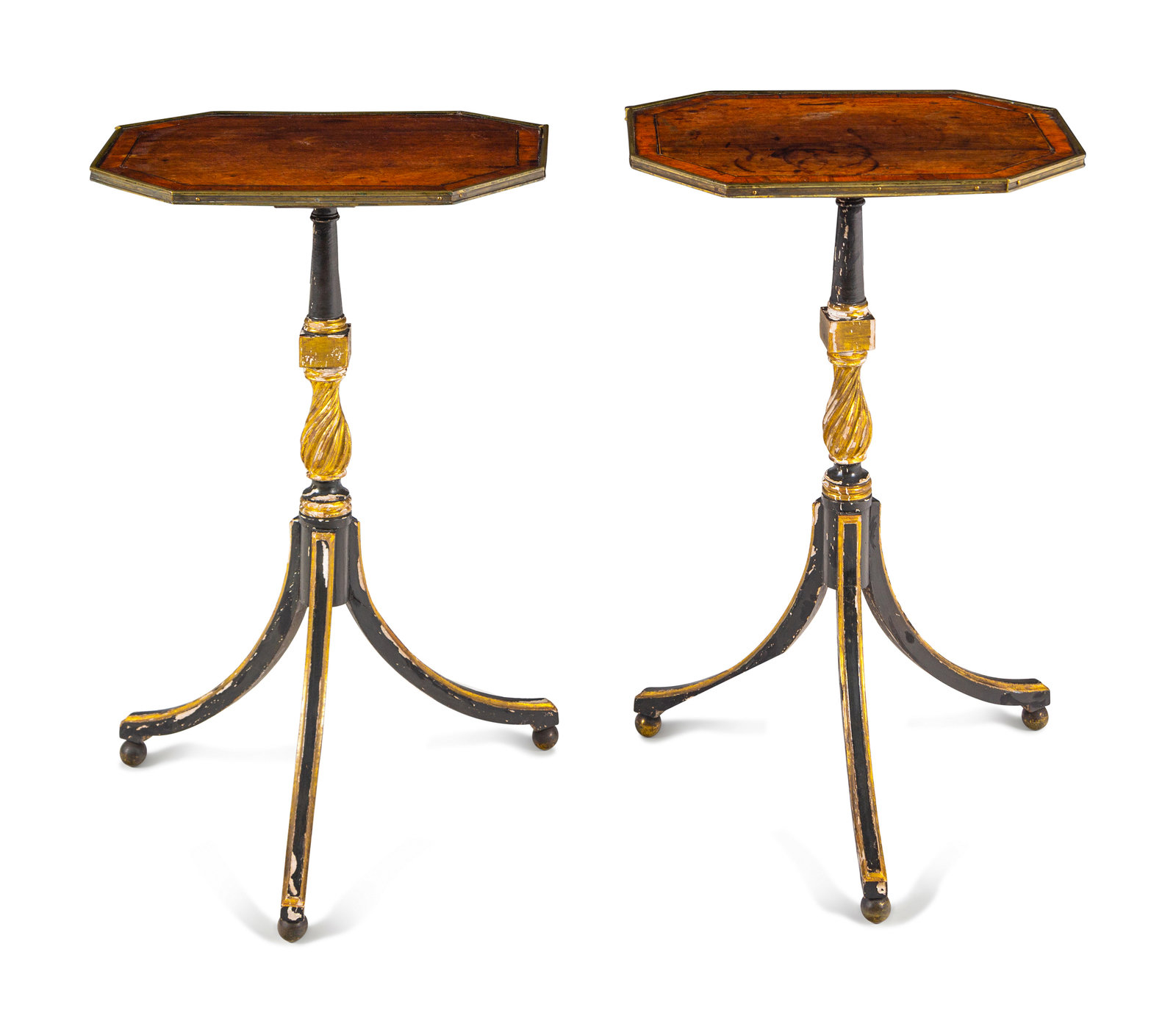 Appraisal: A Pair of Late George III Rosewood Satinwood Ebonized and