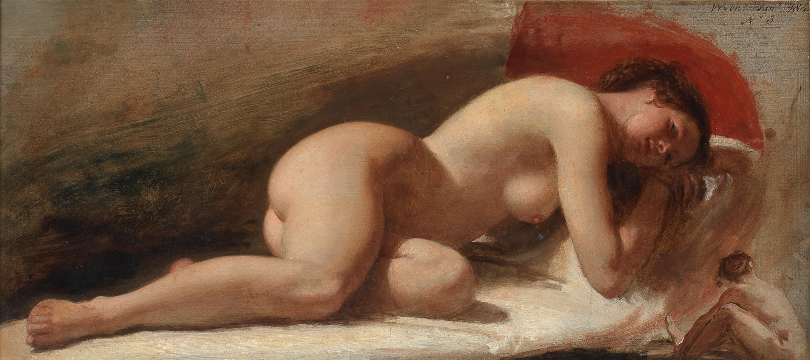 Appraisal: EDWARD WILLIAM WYON BRITISH - Reclining female nude signed dated