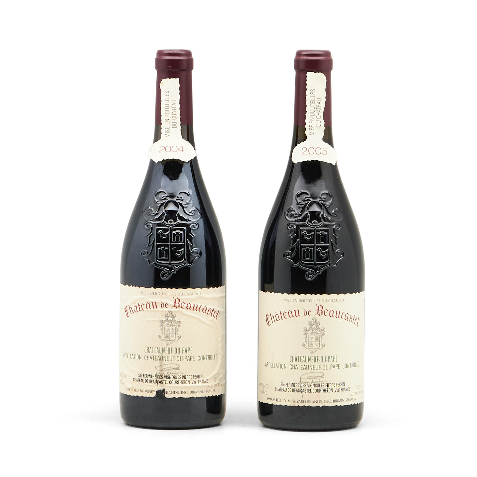 Appraisal: MIXED CHATEAU DE BEAUCASTEL CHATEAUNEUF DU PAPE BOTTLES Mixed Chateau