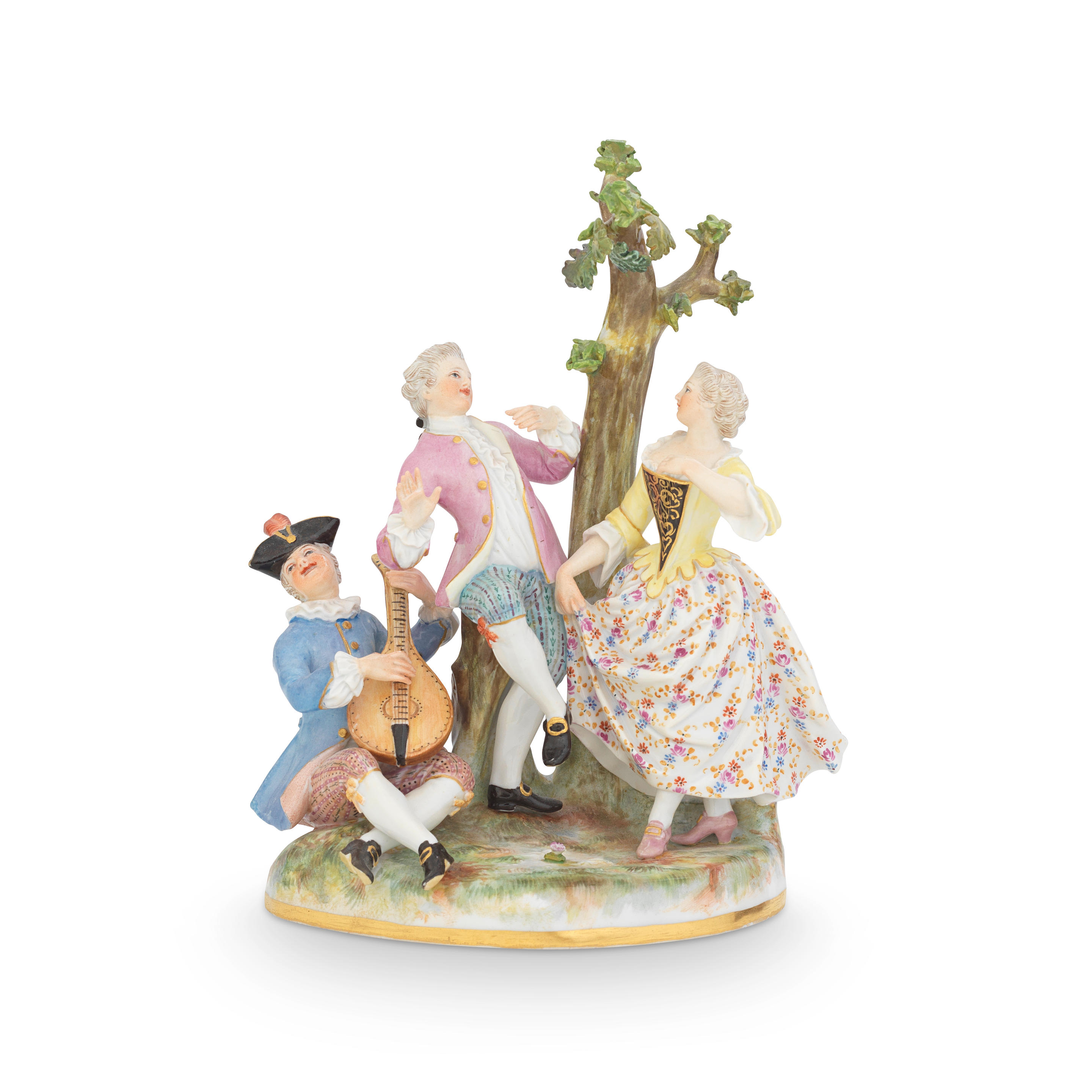 Appraisal: A MEISSEN PORCELAIN FIGURAL GROUP OF A PAIR OF COURTLY