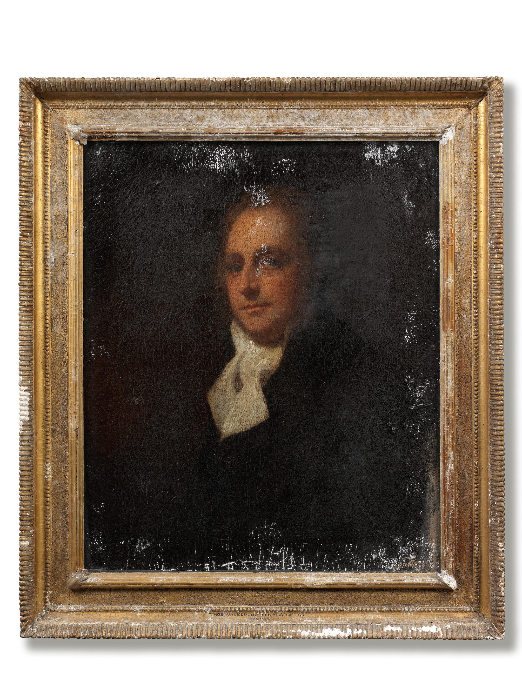 Appraisal: GEORGE ROMNEY BECKSIDE - KENDAL Portrait of Thomas Walker circa