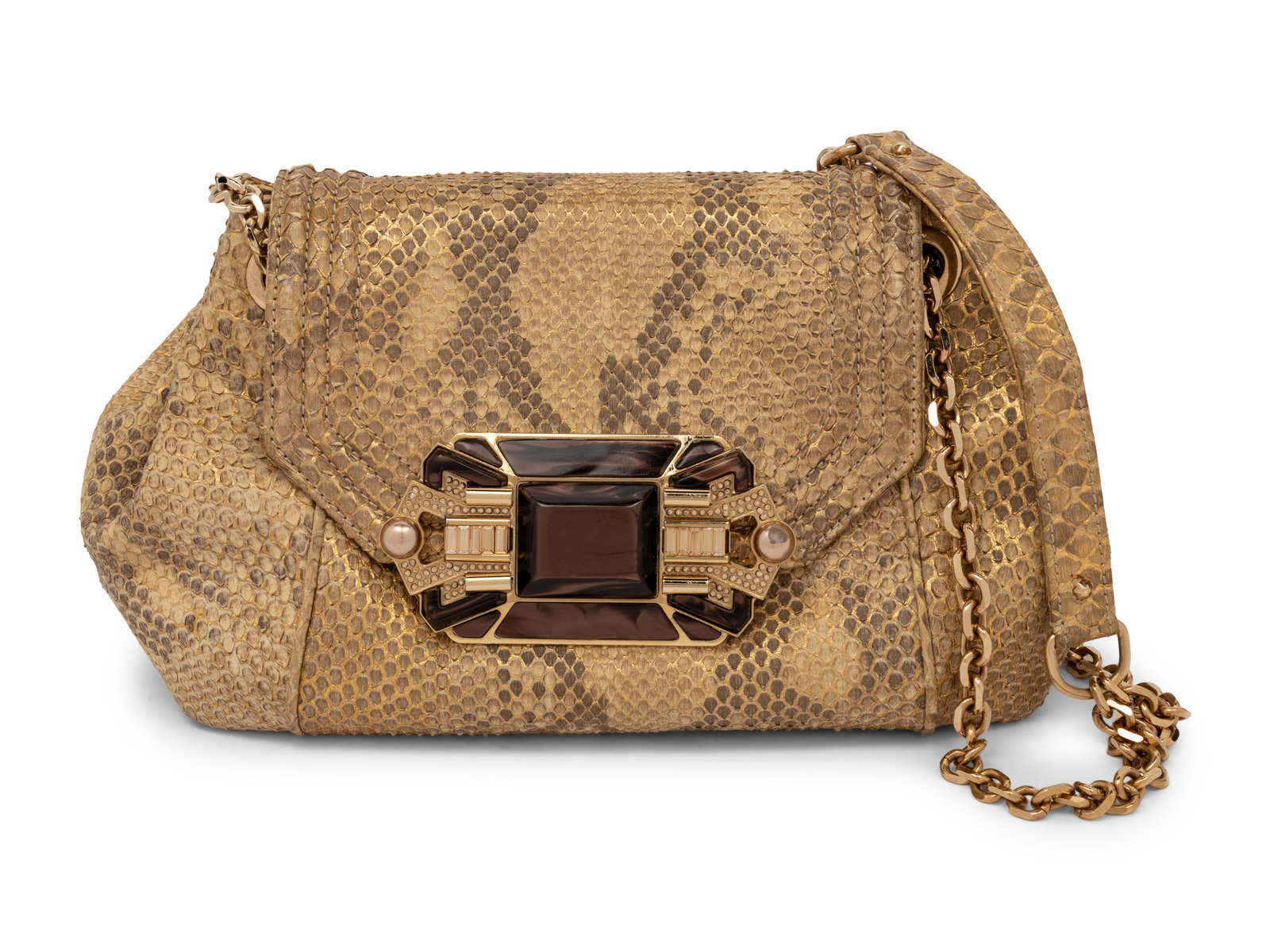 Appraisal: Judith Leiber Python Shoulder Bag Judith Leiber Small Flap Bag