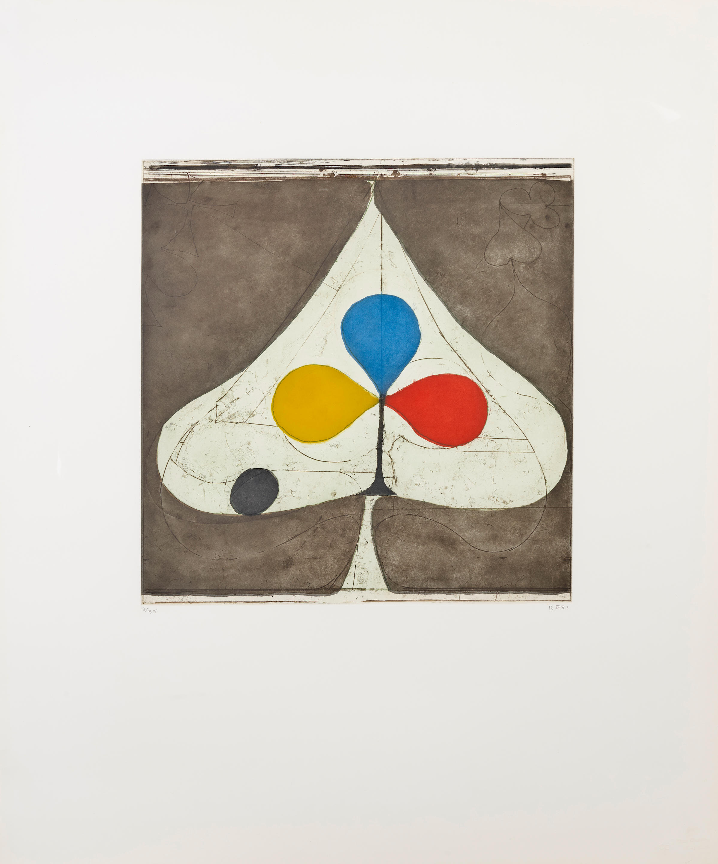 Appraisal: RICHARD DIEBENKORN - Tri-Color II from Clubs and Spades Etching