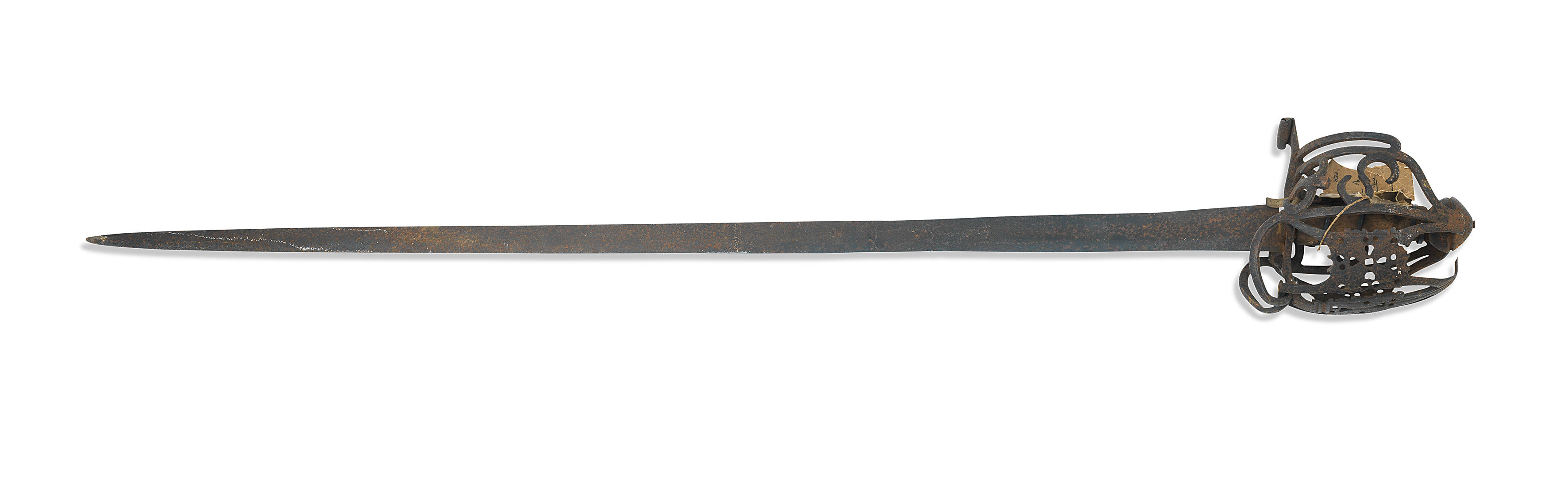 Appraisal: OF JACOBITE INTEREST AN TH CENTURY BASKET-HILTED BROADSWORD With tapering