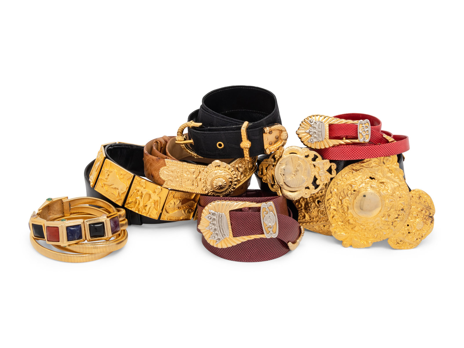 Appraisal: Eight Designer Belts Two Roberta di Camerina Six Judith Leiber