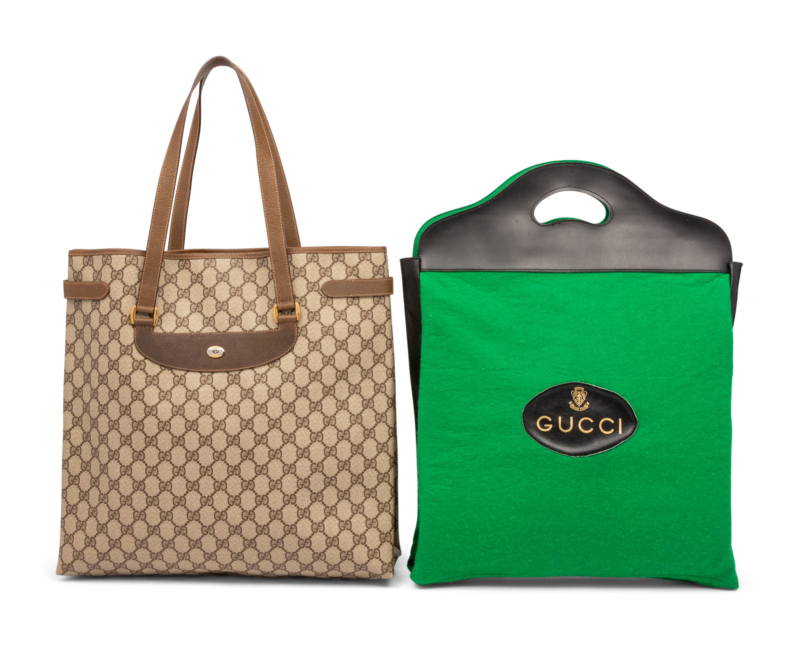 Appraisal: Two Gucci Tote Bags s THE FIRST Large Shoulder Tote