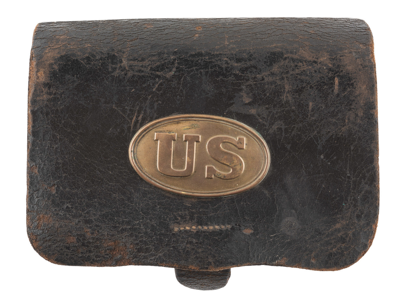 Appraisal: CIVIL WAR Model pistol carbine cartridge box by H A